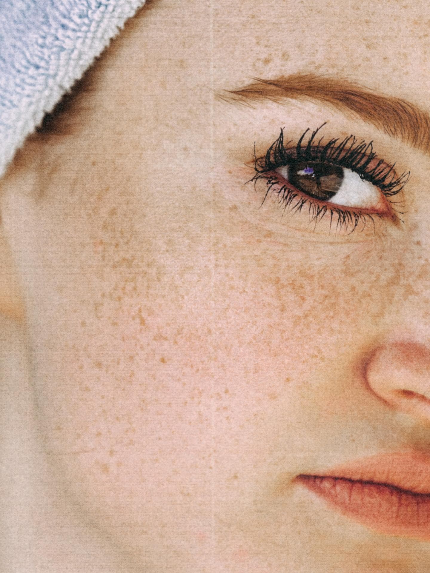 Lange getuschte Wimpern