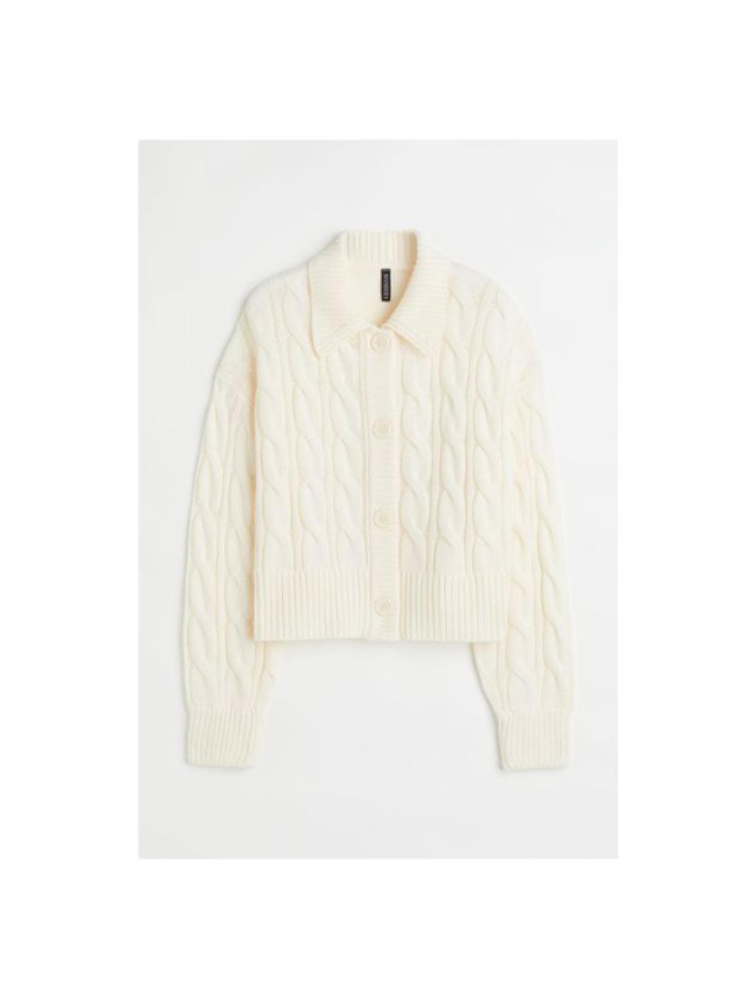 weißer Cardigan