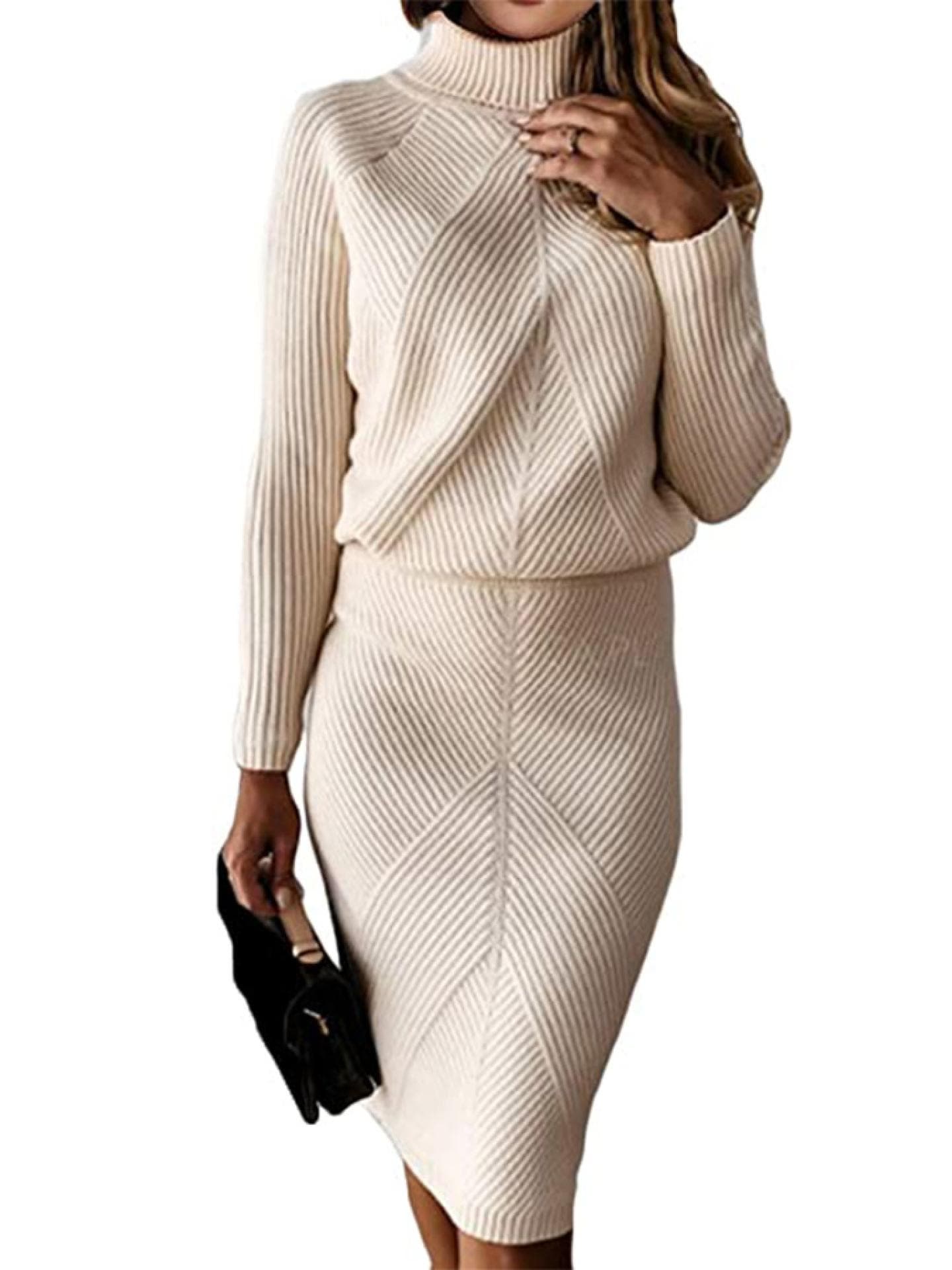 Pullover Oberteil und Midi Strickrock