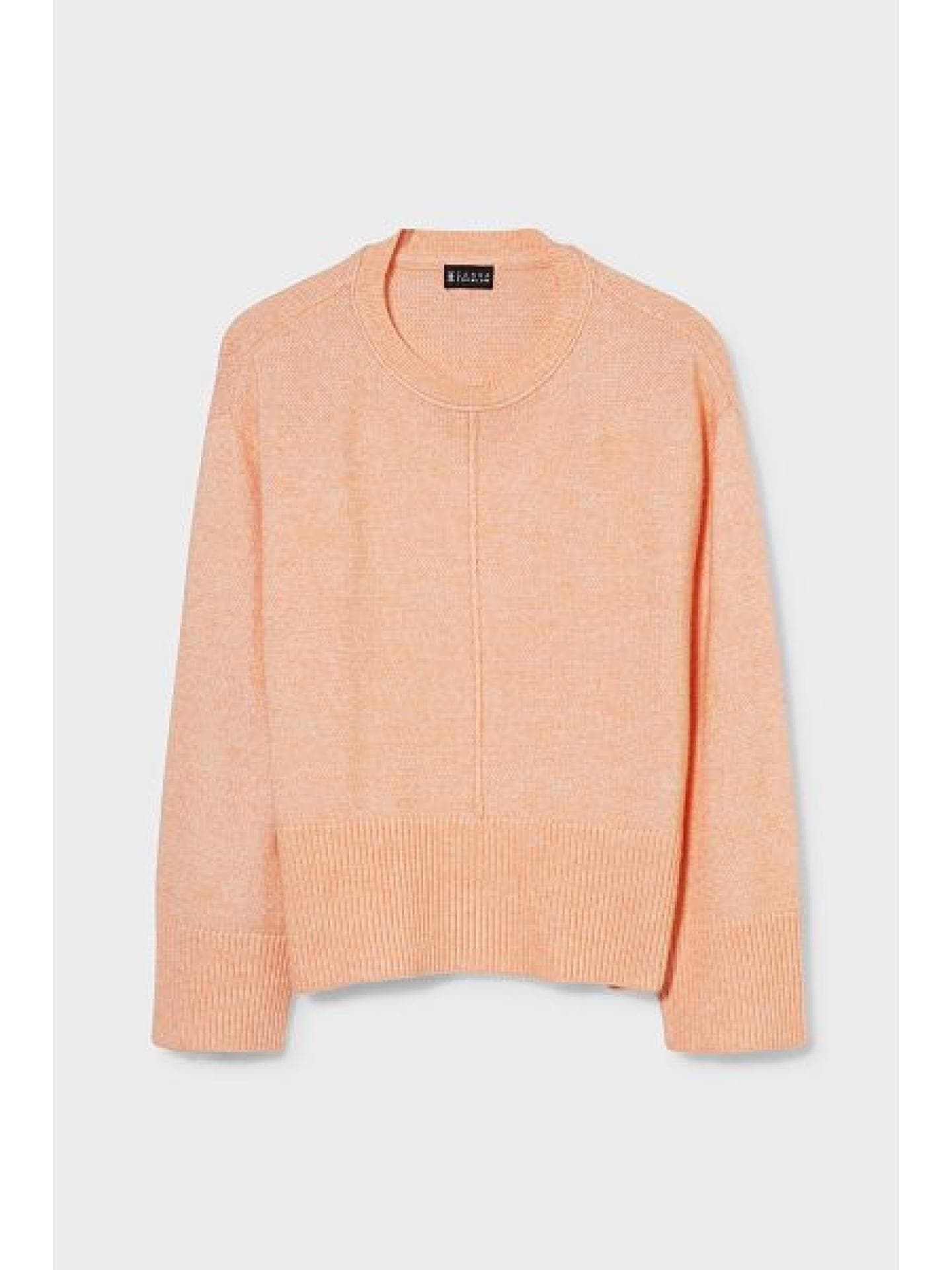 Pullover aus weichem Strick mit gerippten Abschlüssen und Seitenschlitzen