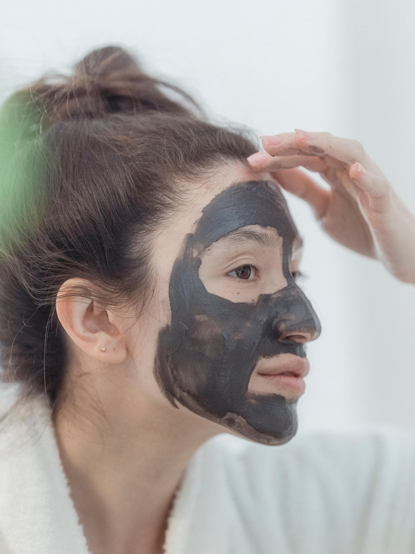Maske auf dem Gesicht