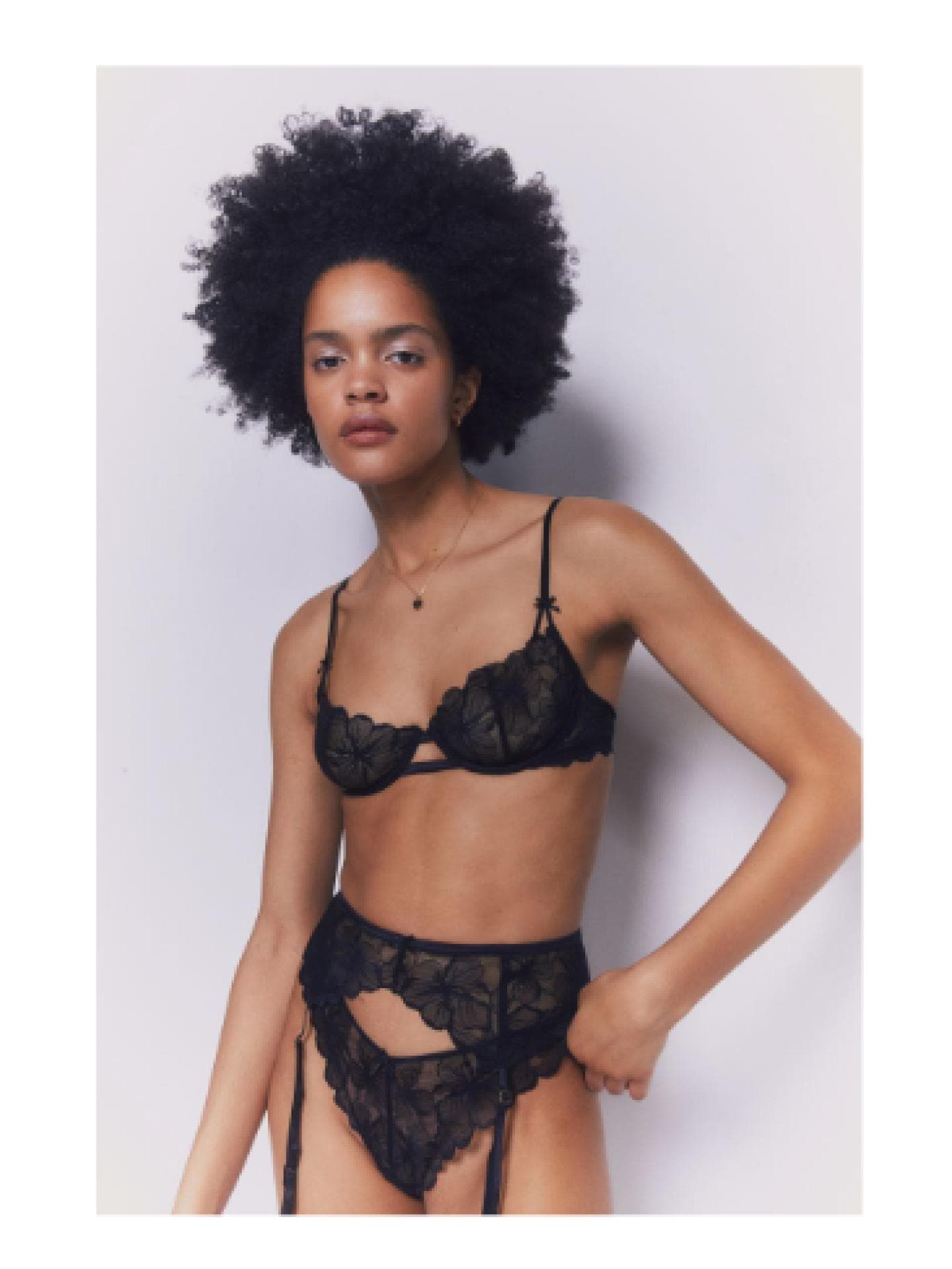 Schwarze Spitze Set H&M