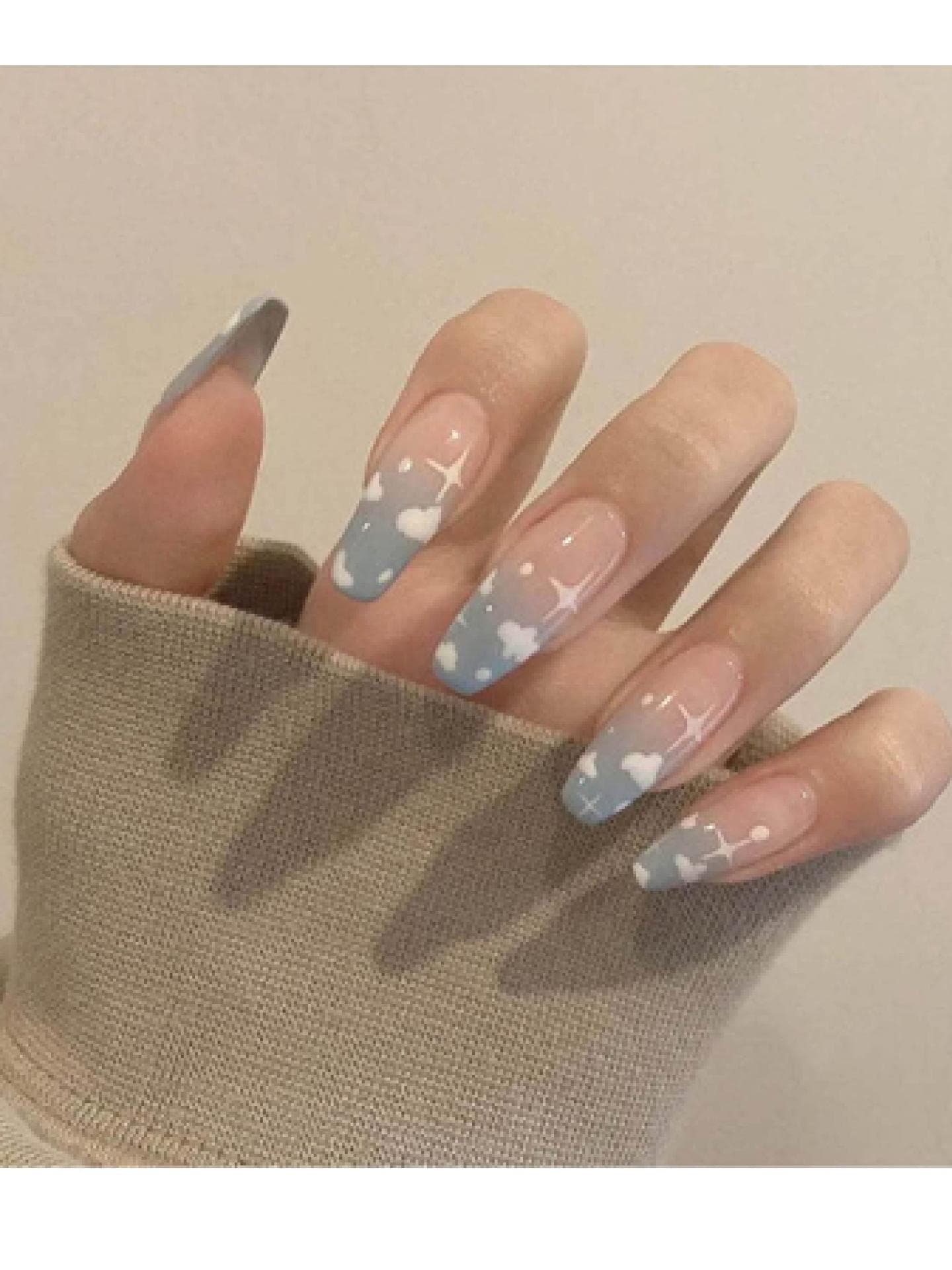 Cloud Nails blau