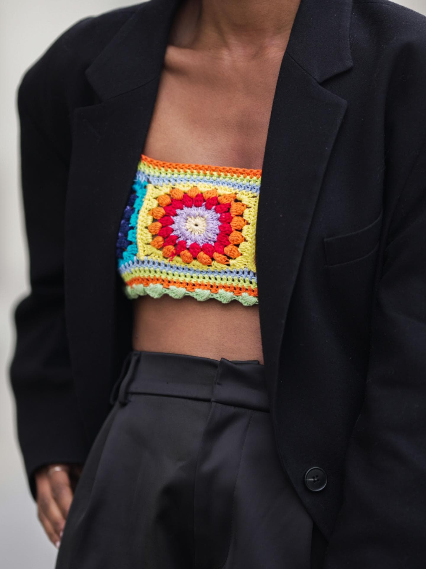 Top mit Häkelmuster Streetstyle
