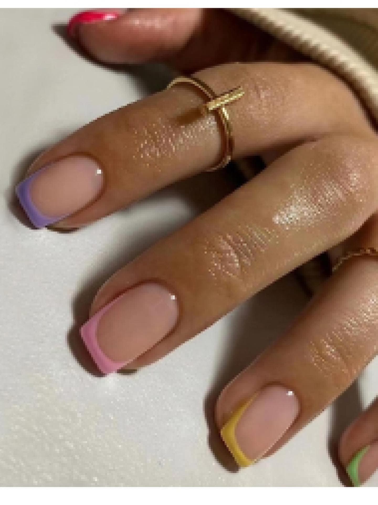 Press on Nails bunte French
