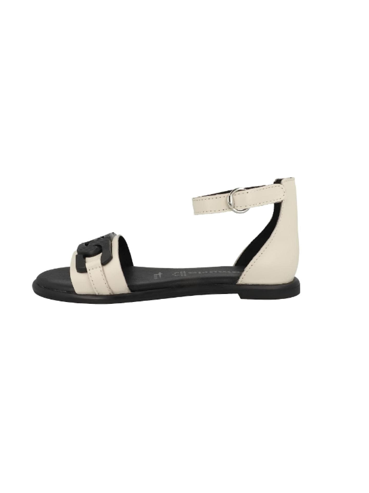 Schwarz-weiße Sandalen