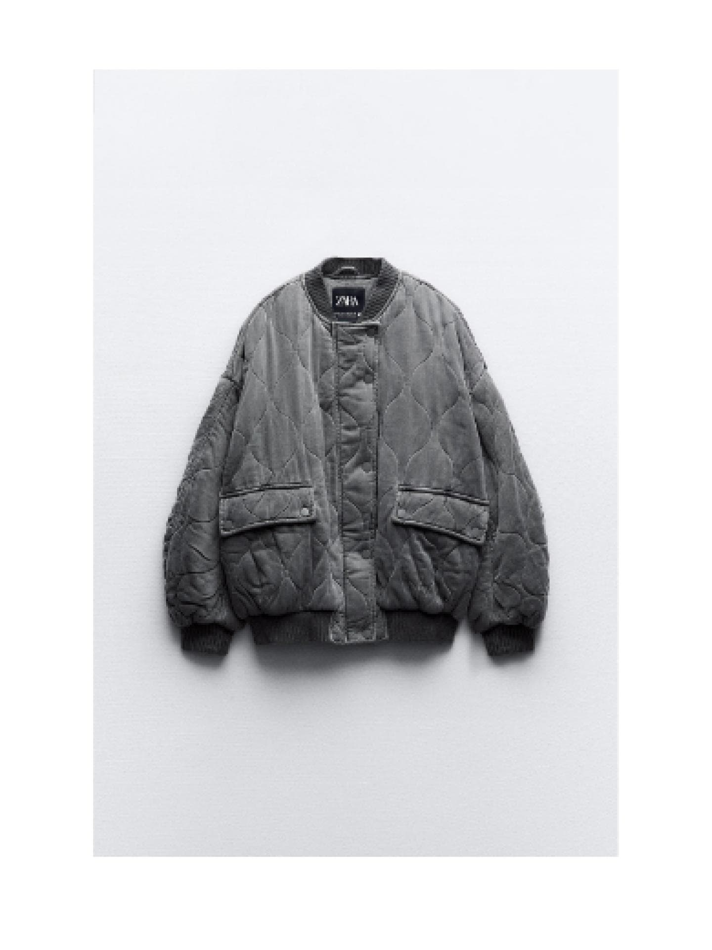 graue Bomberjacke von Zara