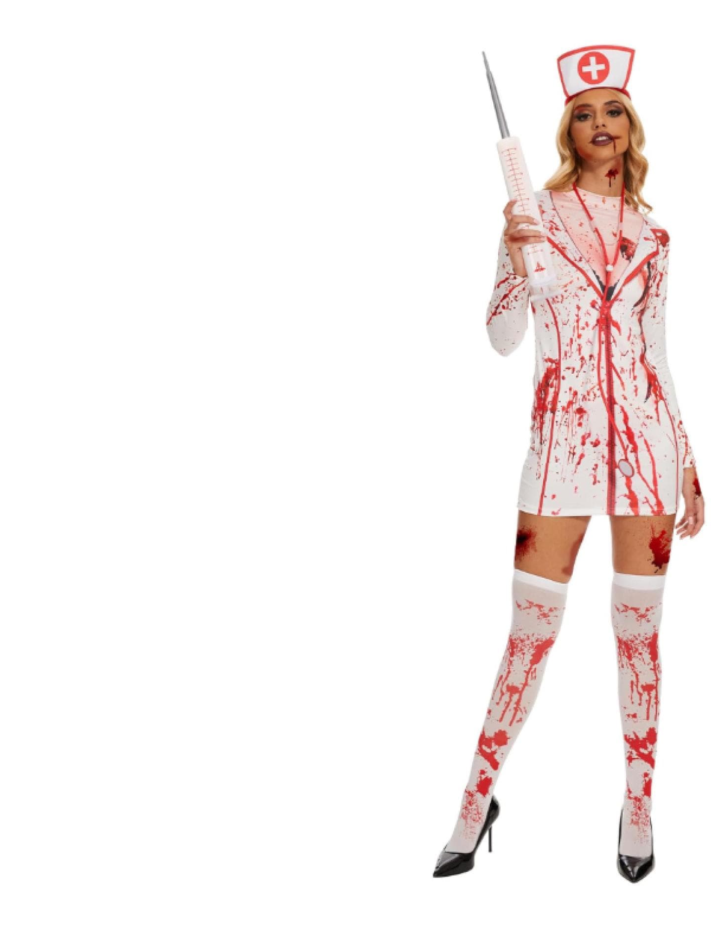 Frau trägt Kostüm Halloween