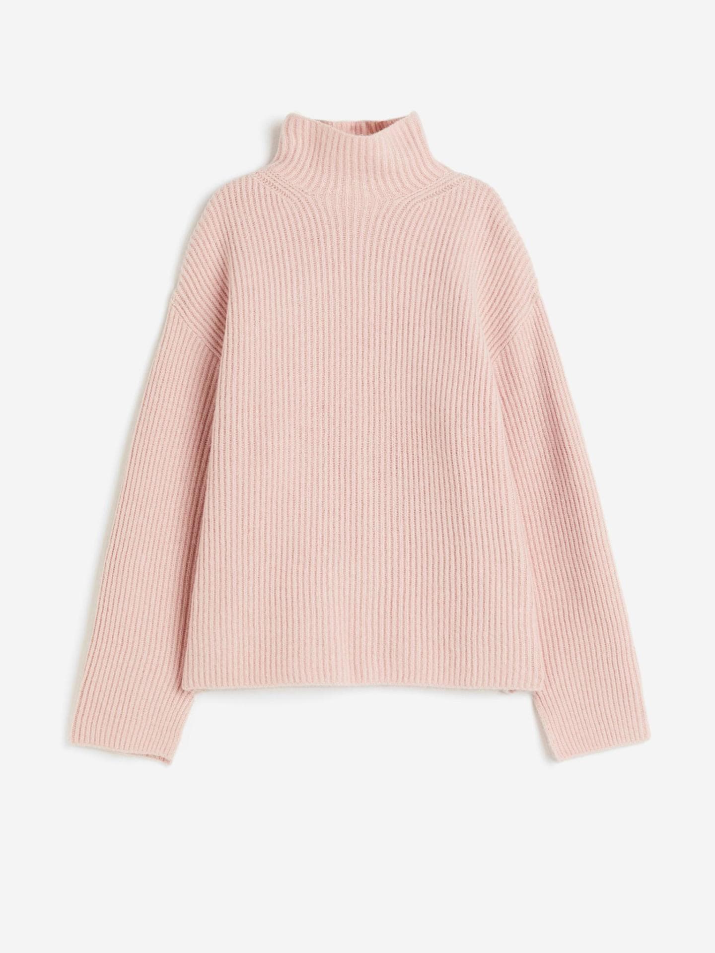 Pinker Oversized Rollkragenpullover