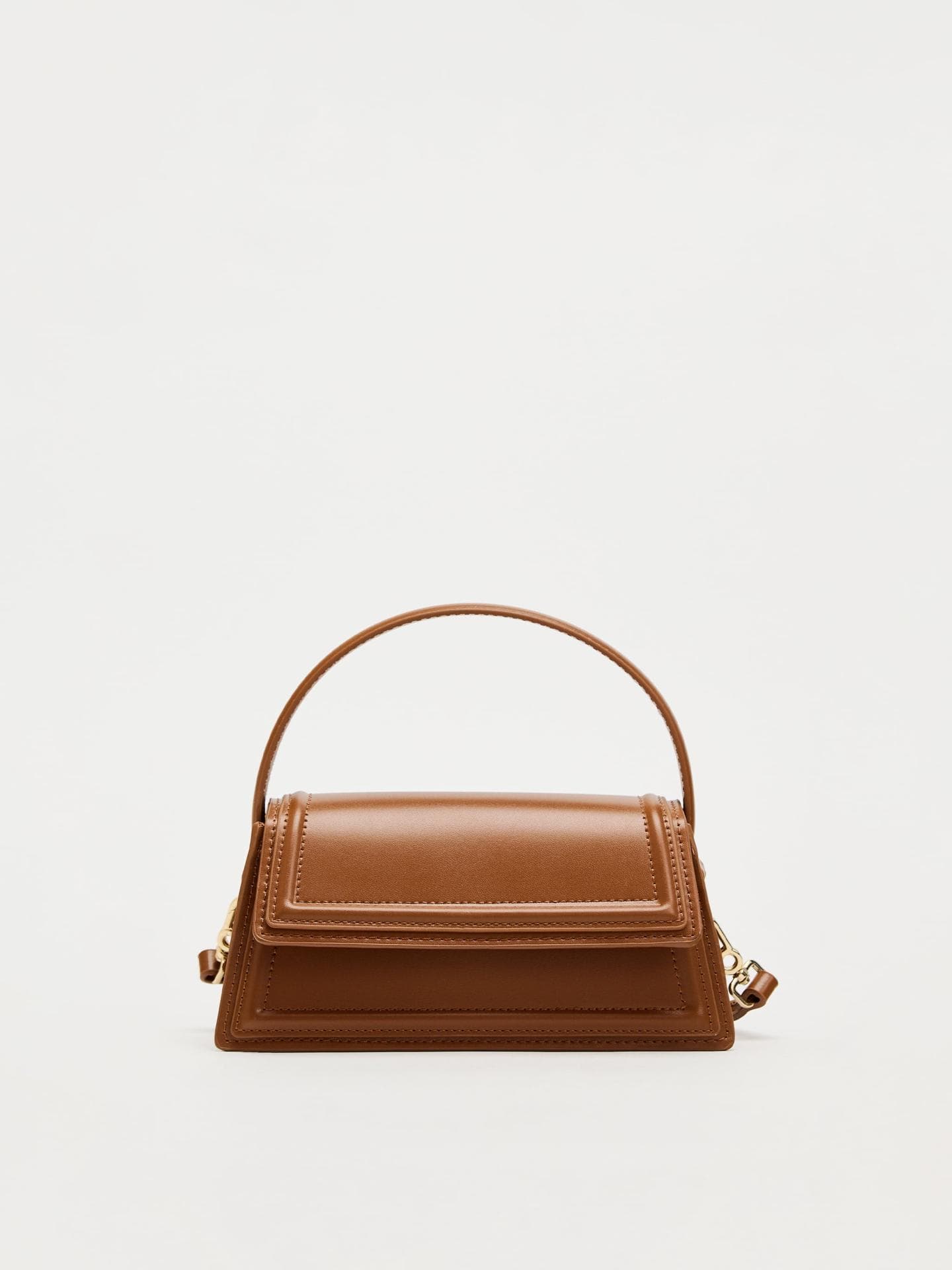 braune Tasche von Zara mit Henkel