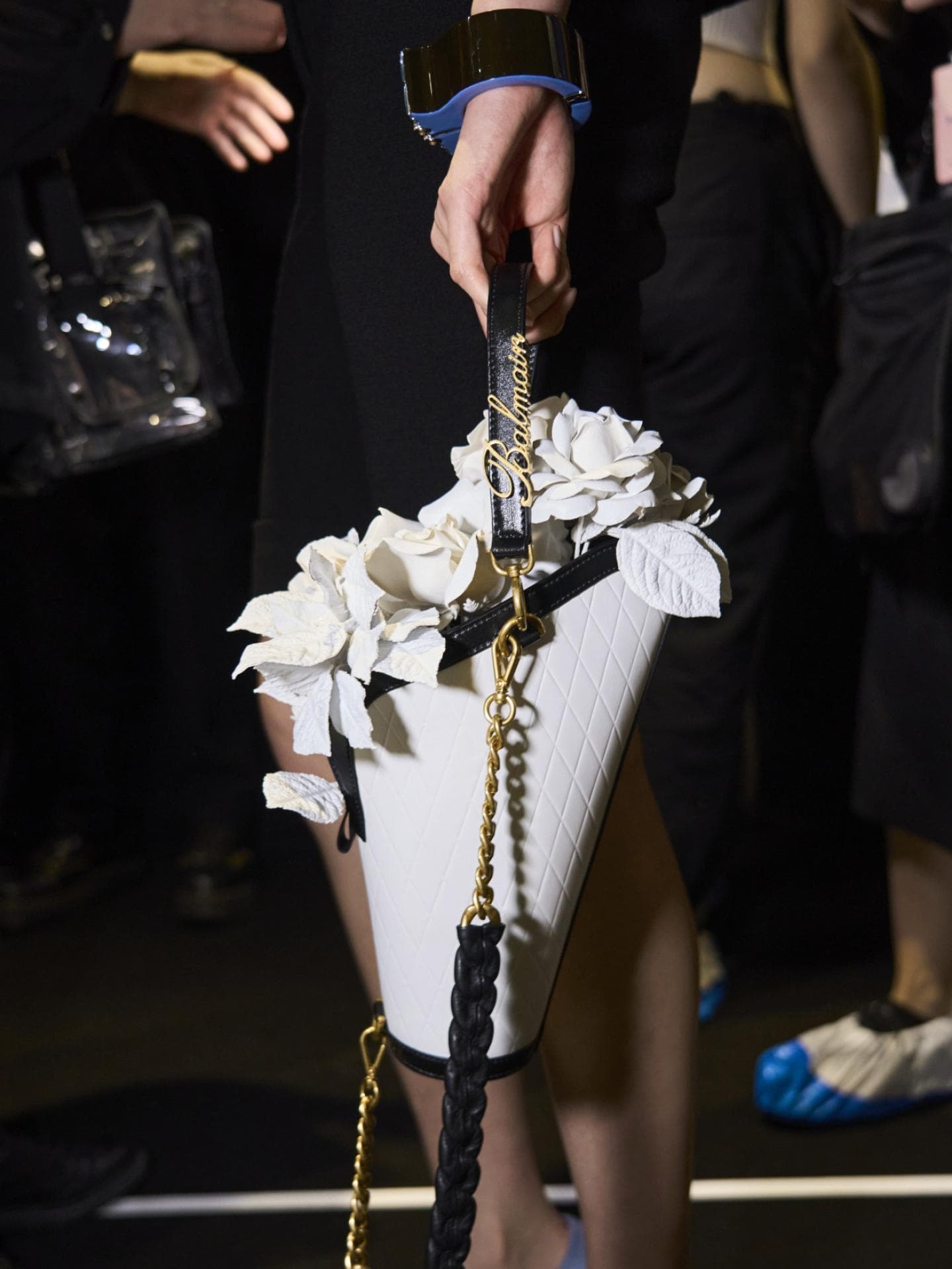 Handtasche Balmain mit Blumen
