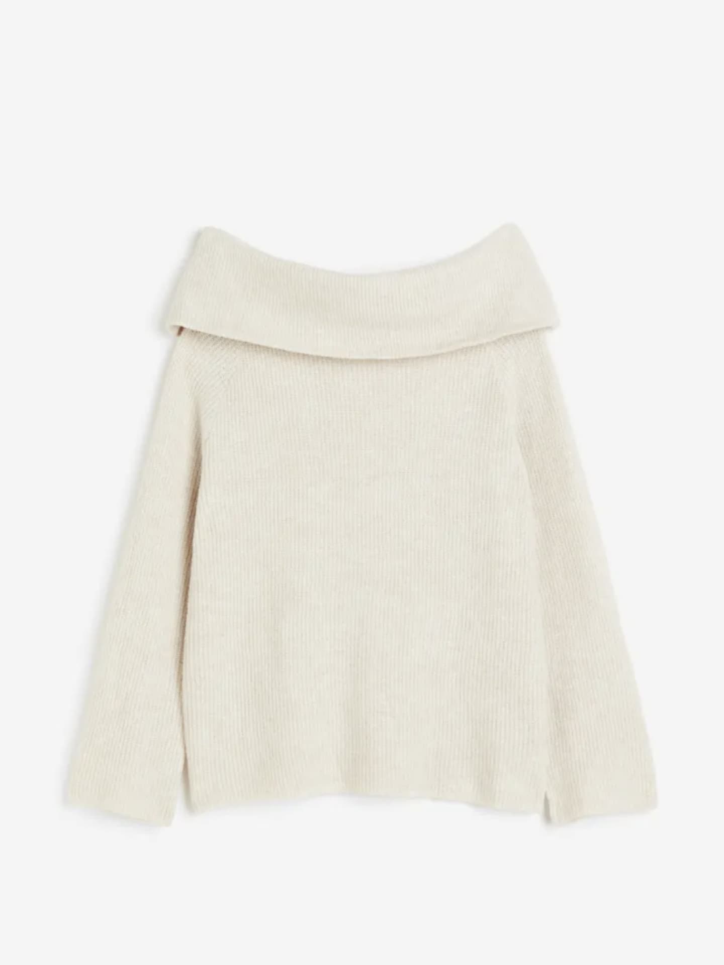 Pullover im schulterfreien Design
