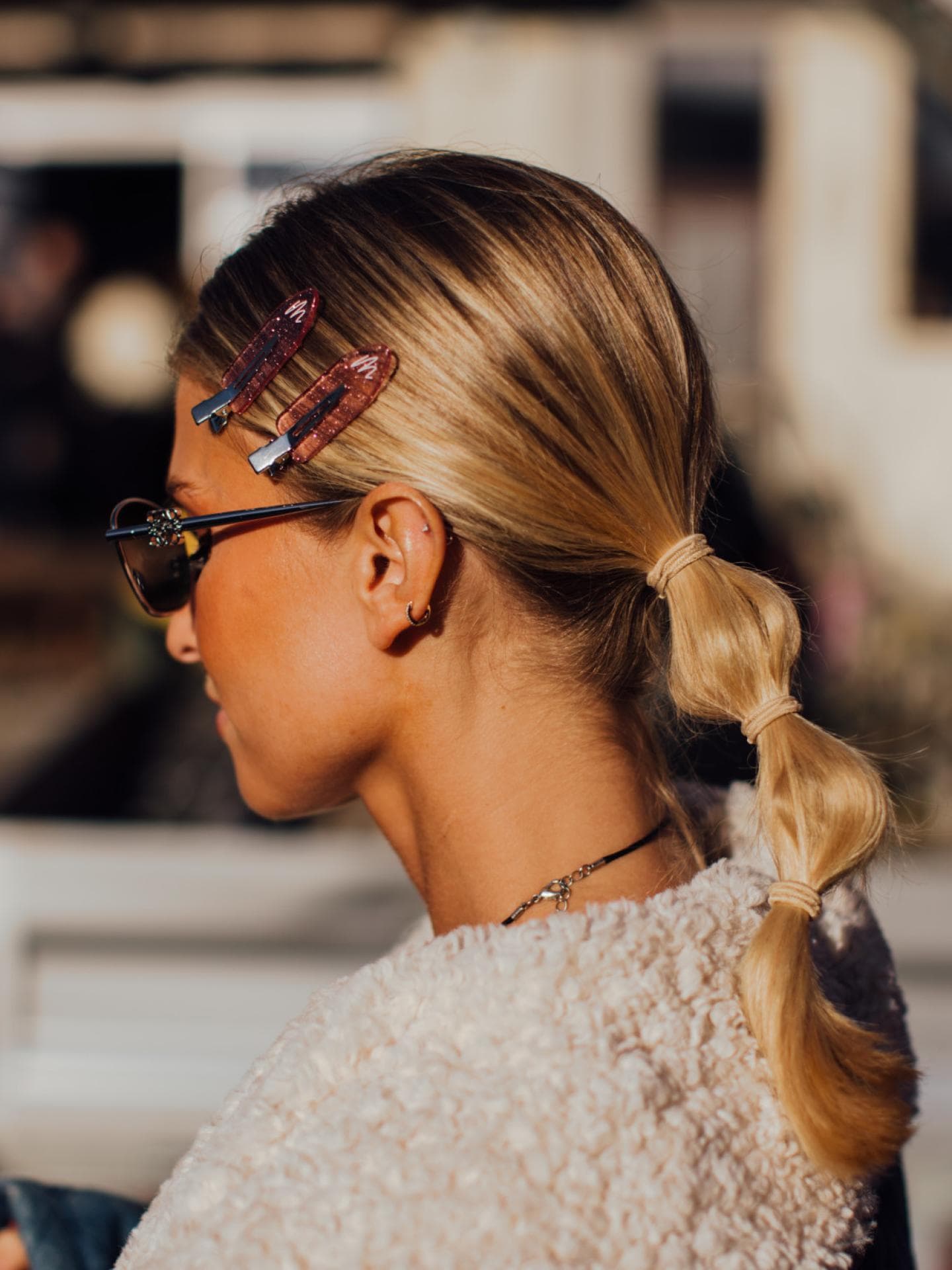 Blonder Zopf