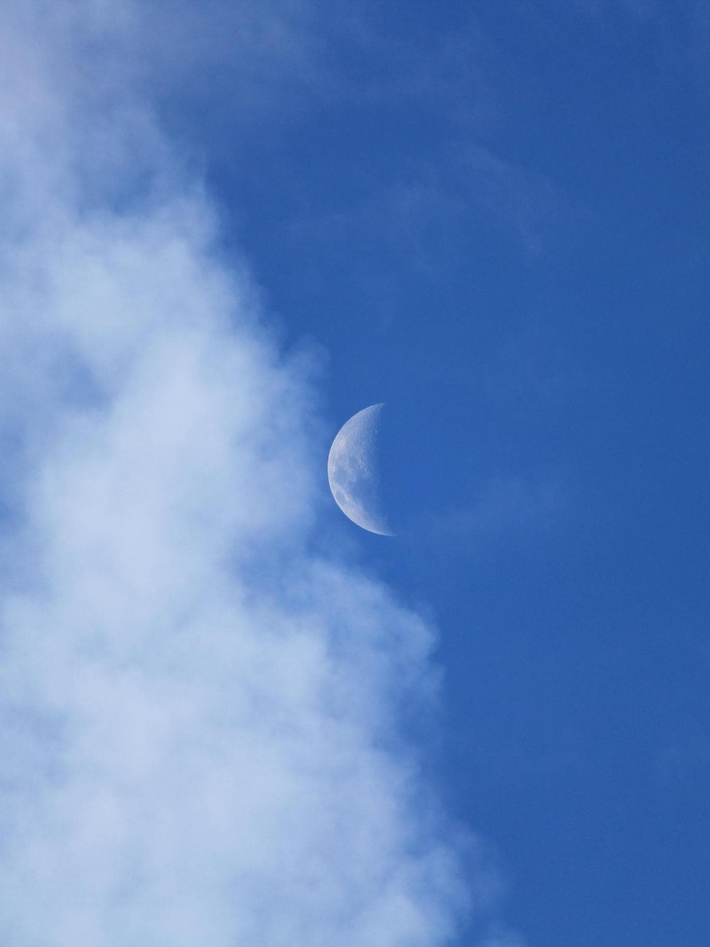 Mond am blauen Himmel