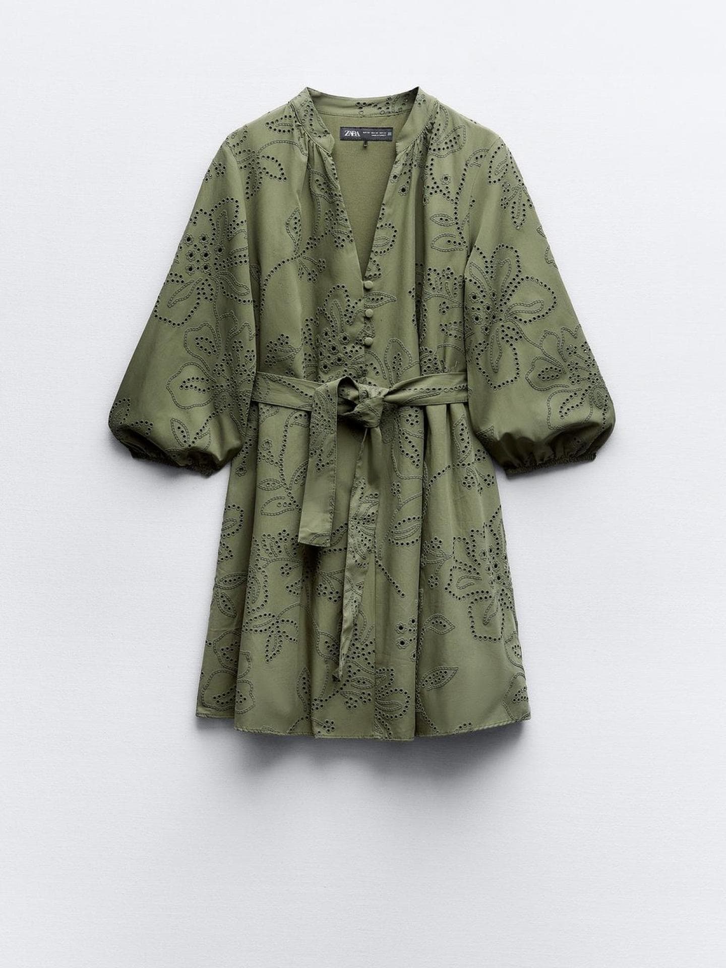 Zara Kleid in Olivgrün 