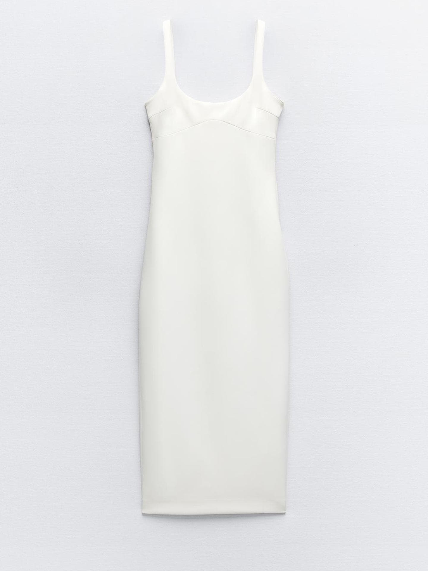 Zara Midi-Kleid Weiß