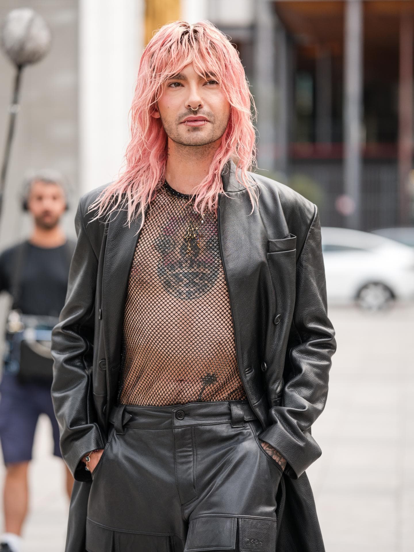 Bill Kaulitz mit pinken Haaren