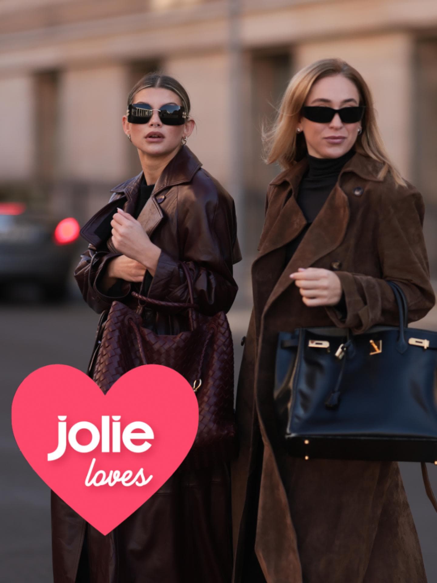 Jolie loves: Unsere Redaktionslieblinge im Dezember Frauen mit Sonnenbrillen und Mänteln