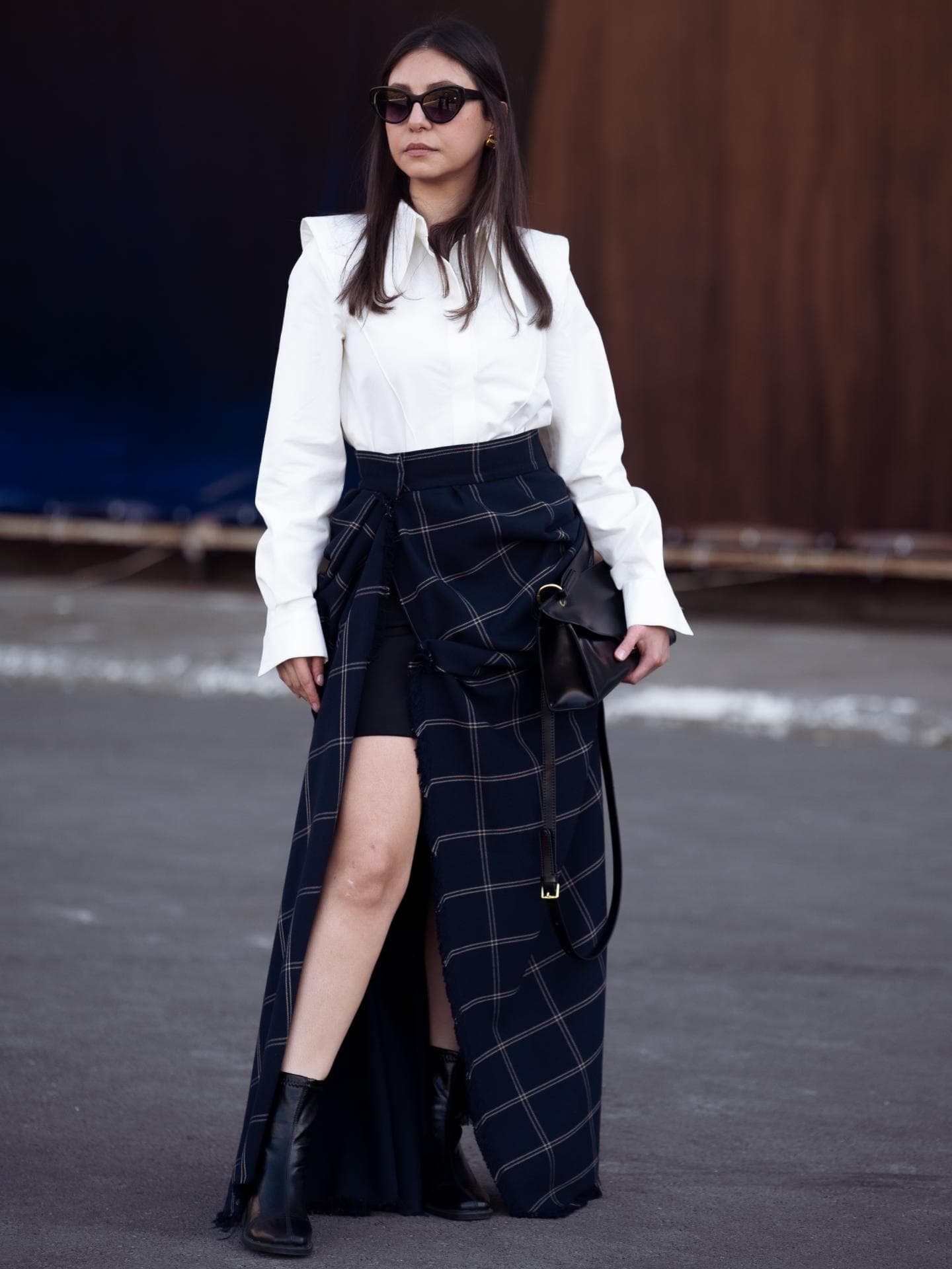 Herbst-Look mit Karo-Rock Herbst-Look mit Karo-Rock