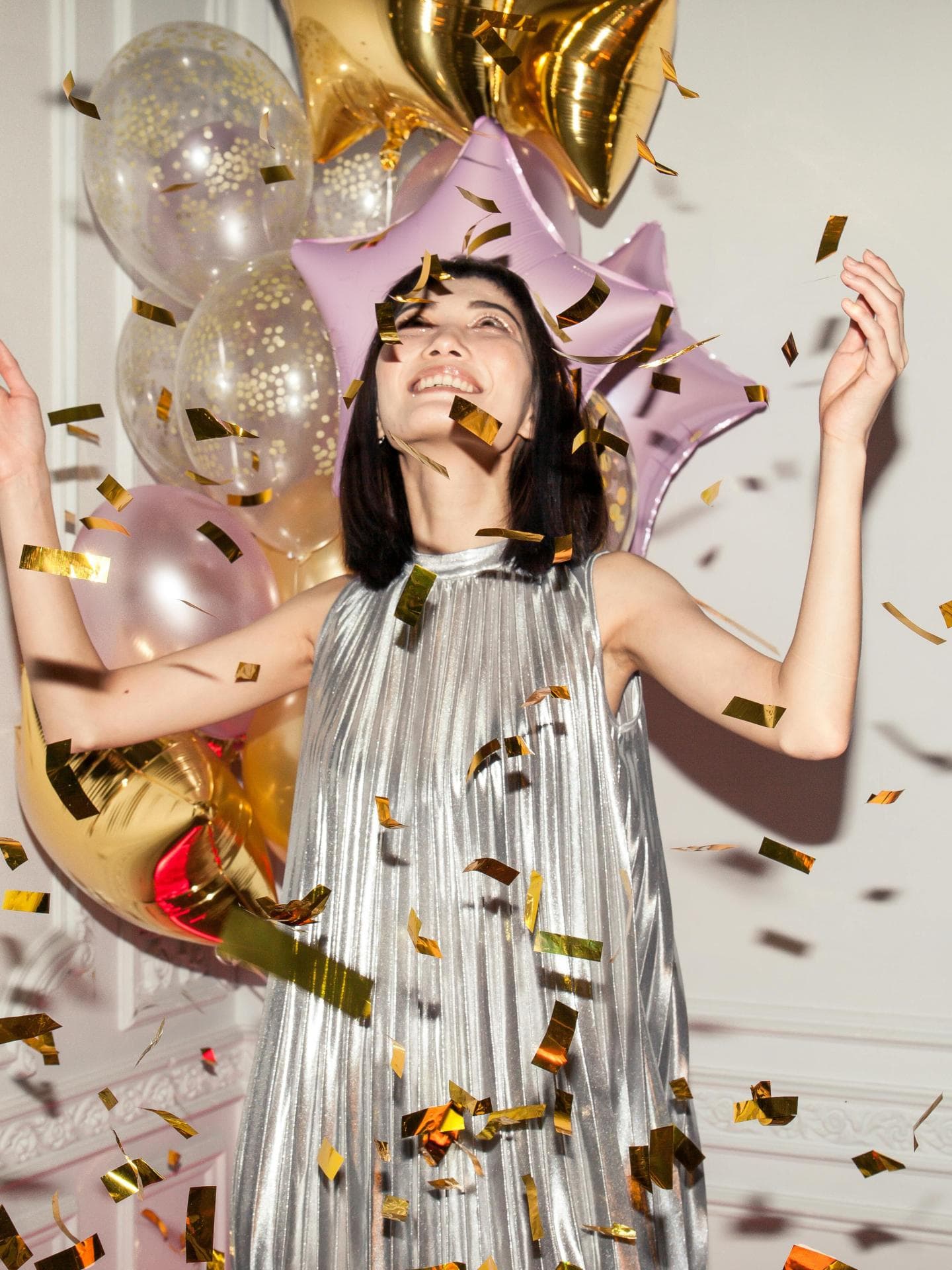 Silvester Kompliment Frau feiert Silvester