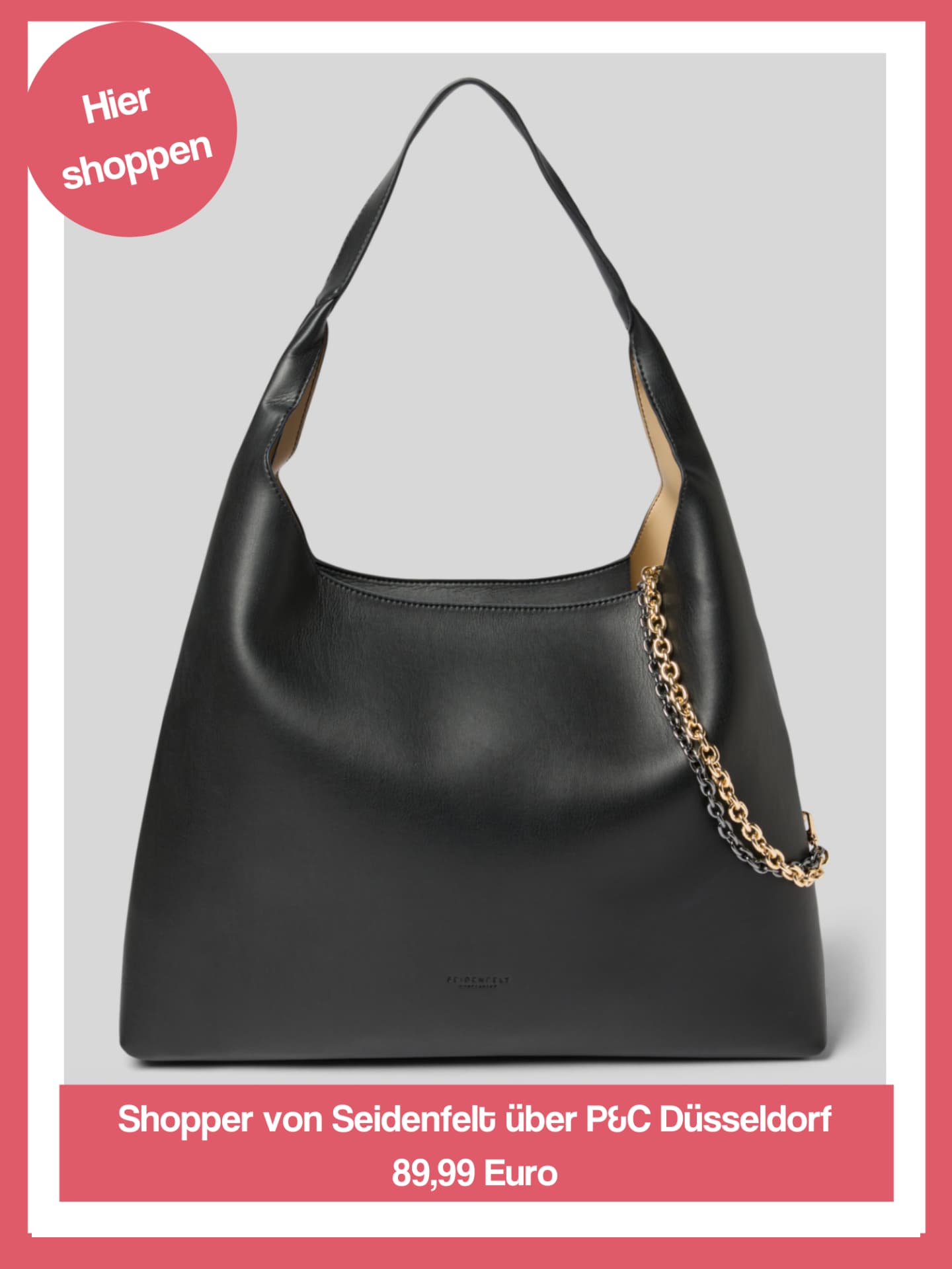 Slouchy Bag Seidenfelt über P&C Düsseldorf