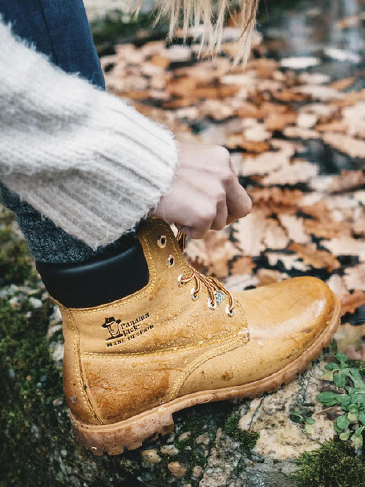 Lederstiefel zum Schnüren