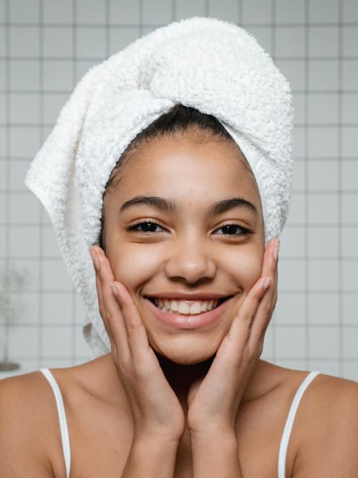 Frau mit schöner Haut