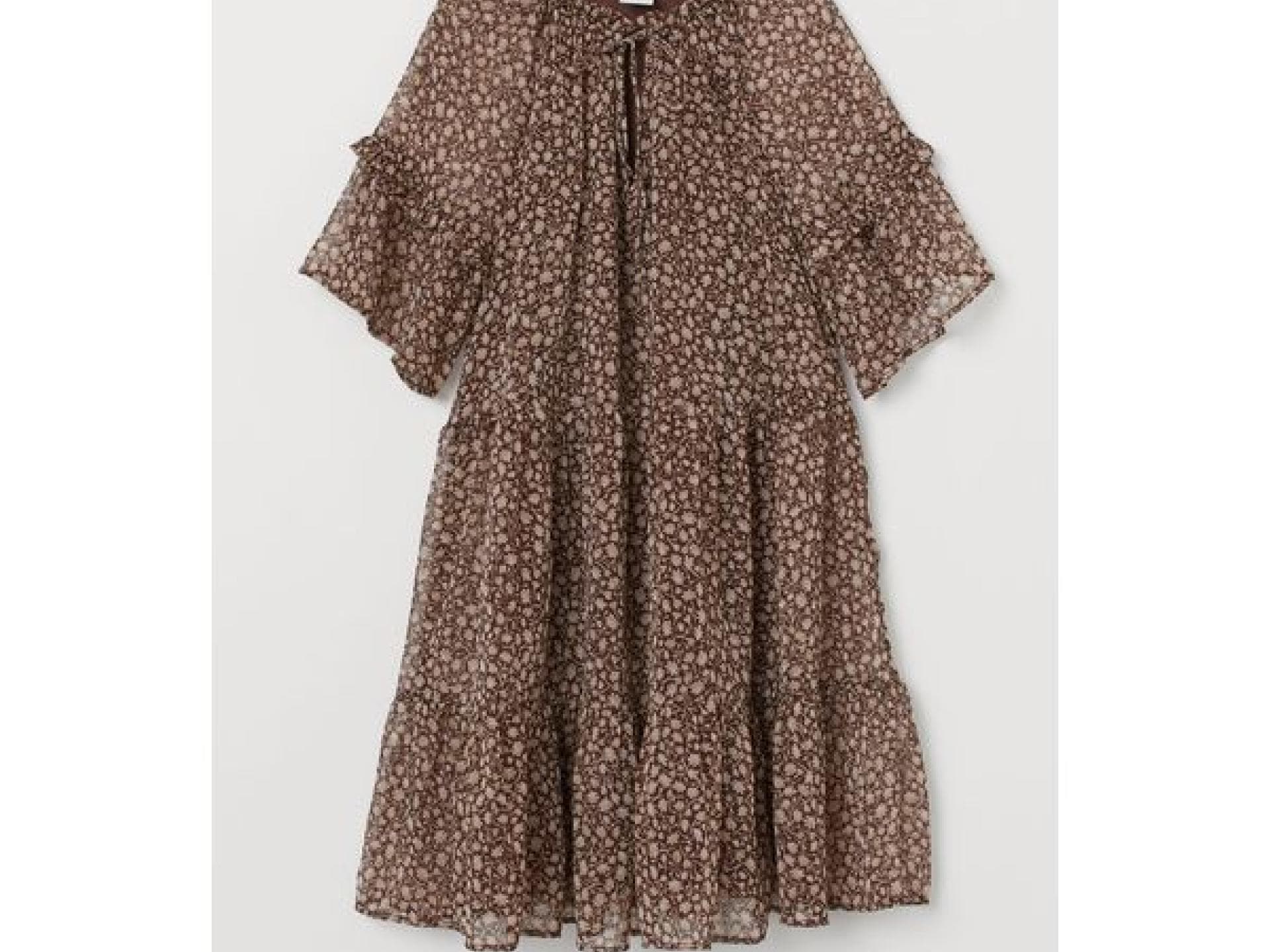 Gemustertes Chiffonkleid von H&M