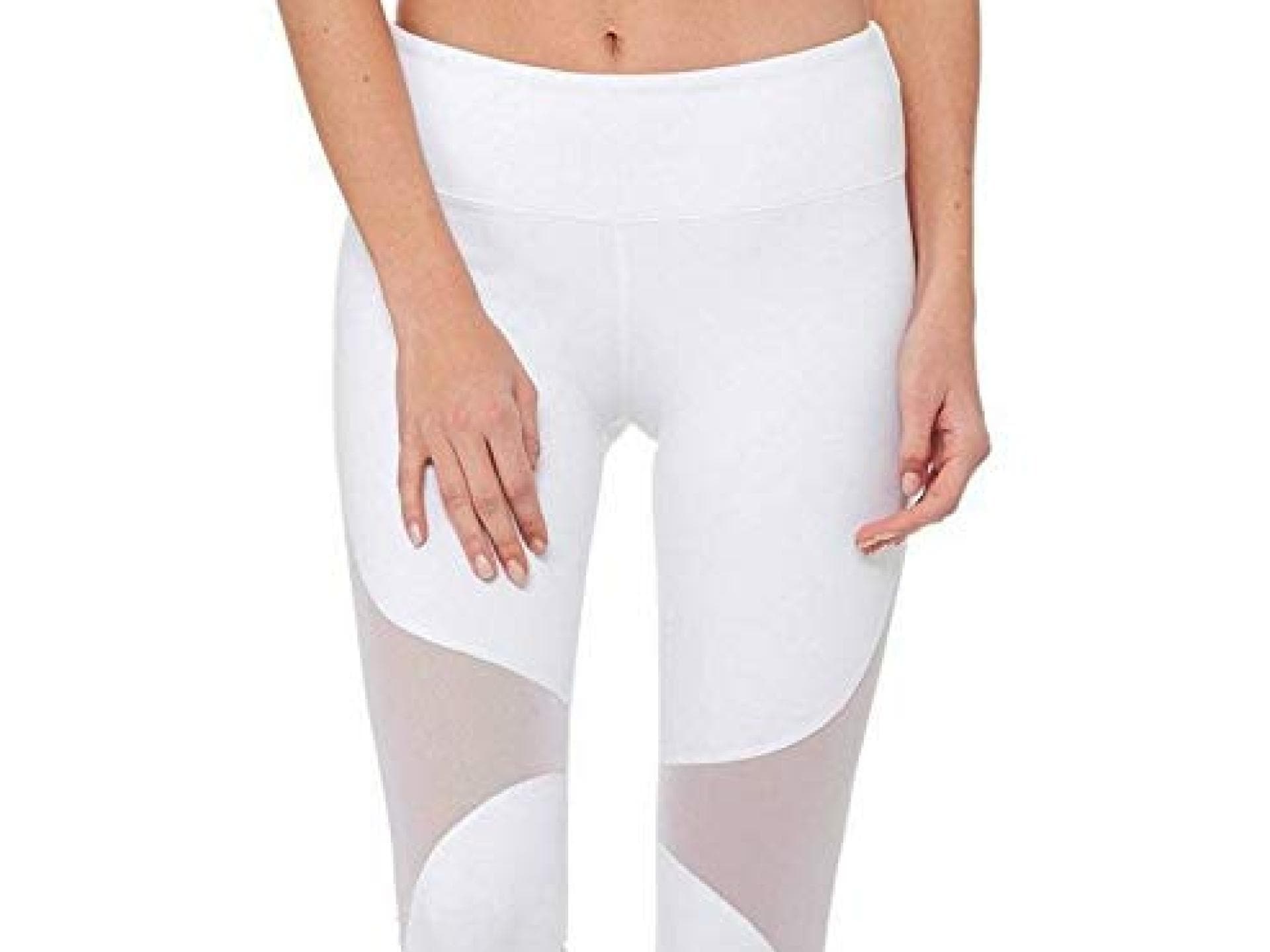 Weiße Fitness-Leggings