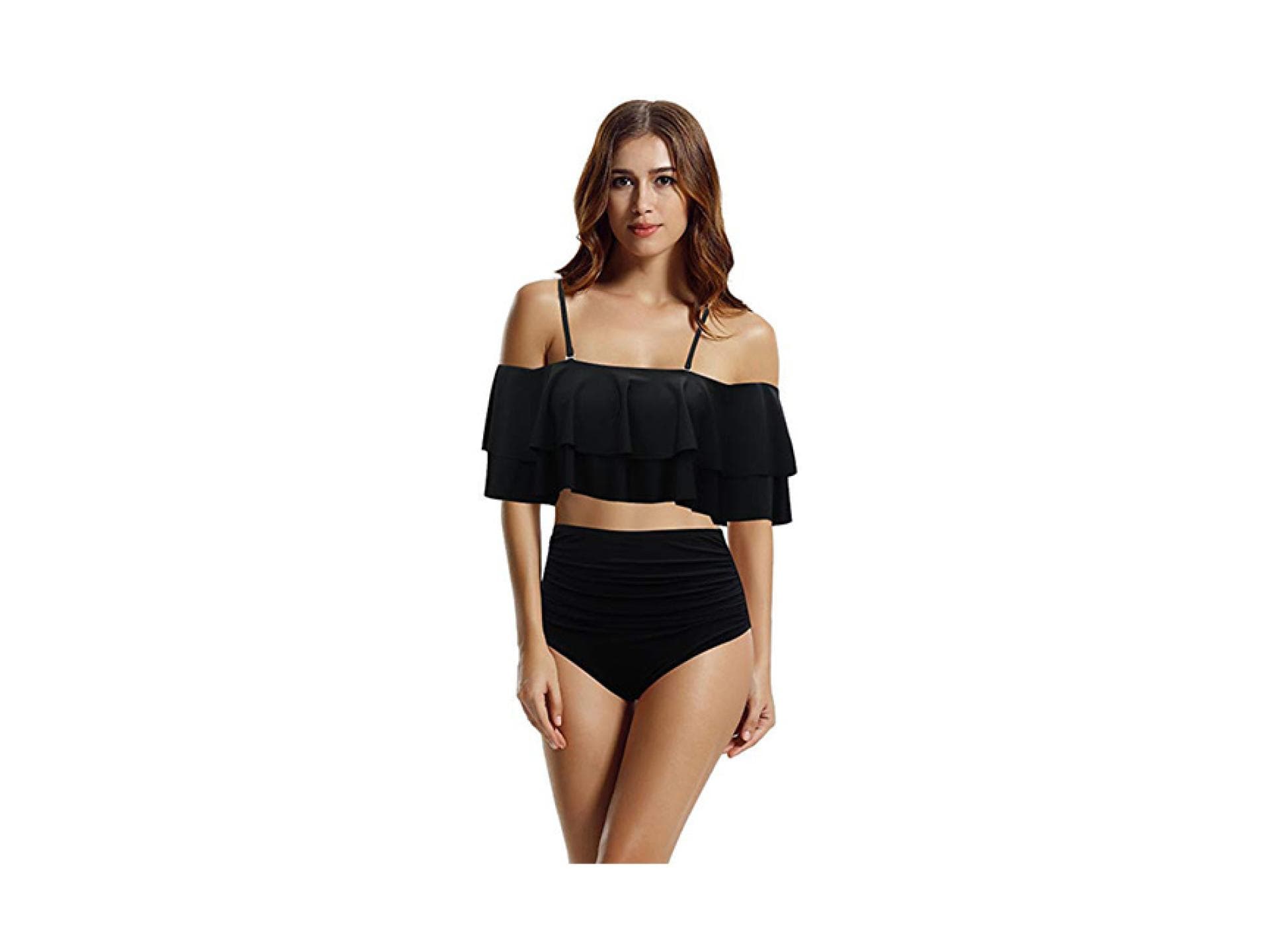 Crop Bikini mit Volants