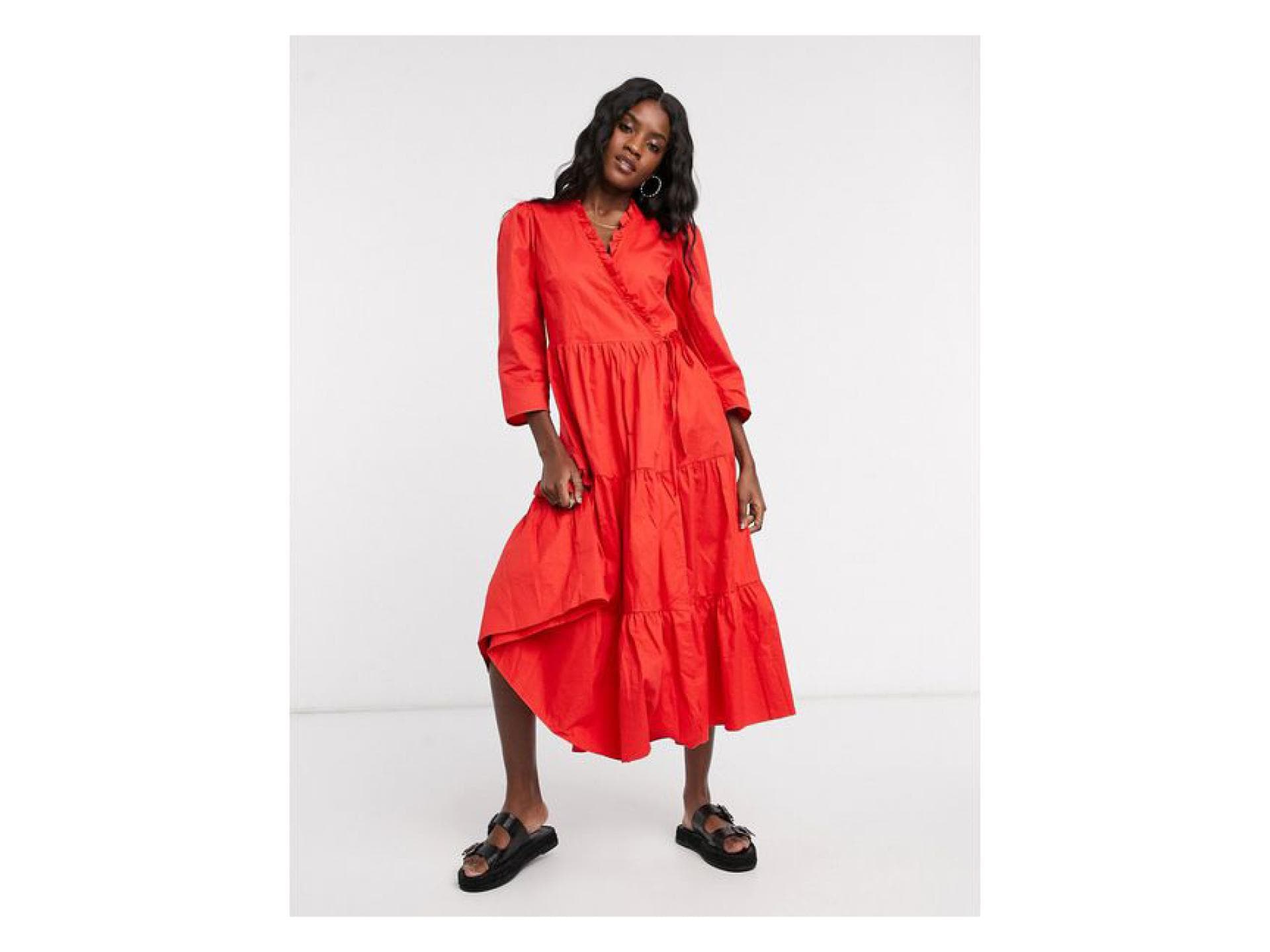 Asos Maxikleid rot