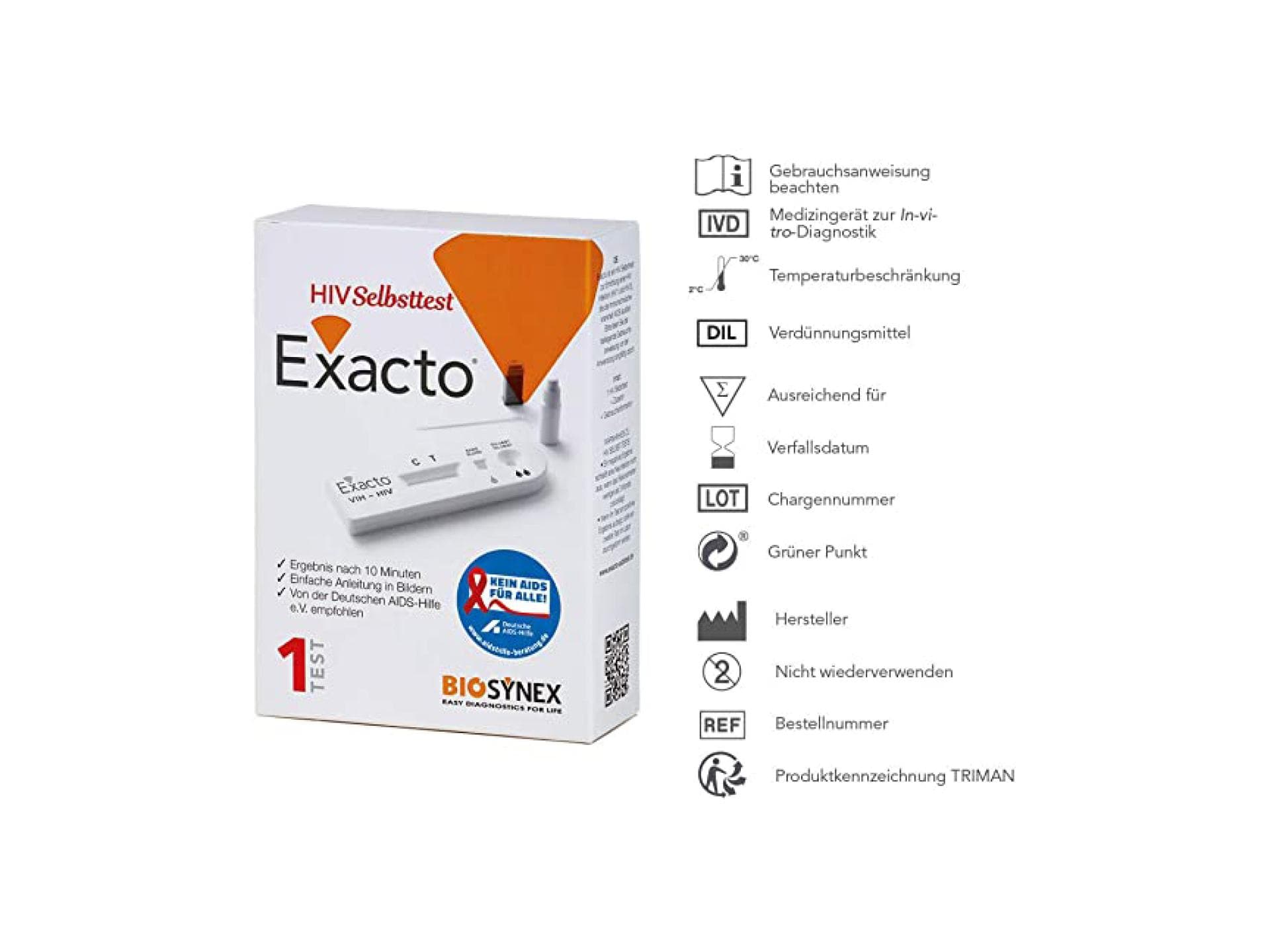 HIV Selbsttest Exacto HIV Selbsttest Exacto