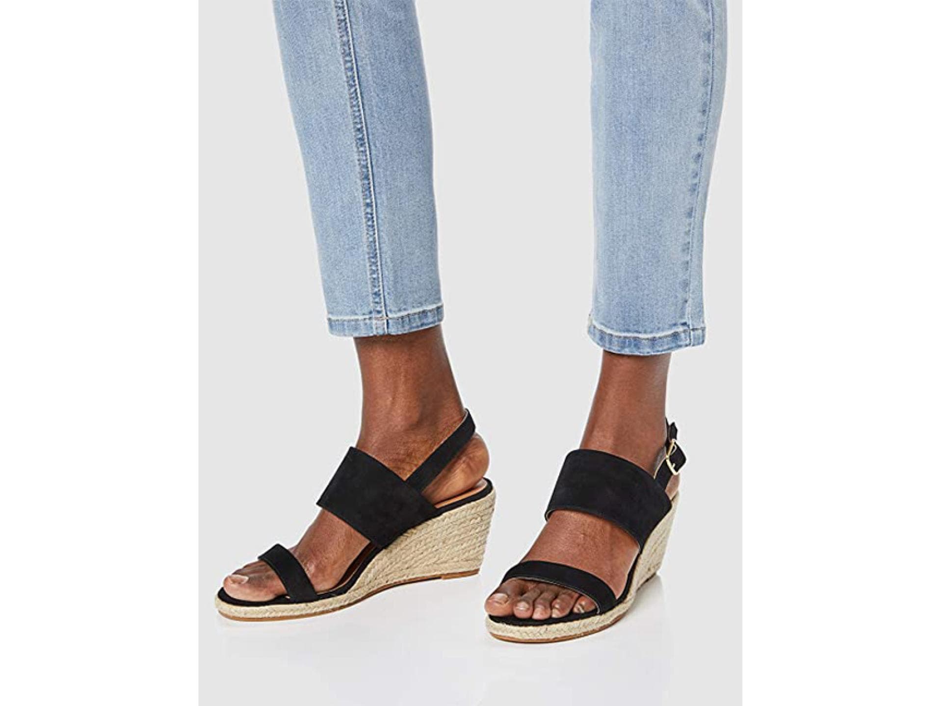 Wedges schwarz Keilabsatz
