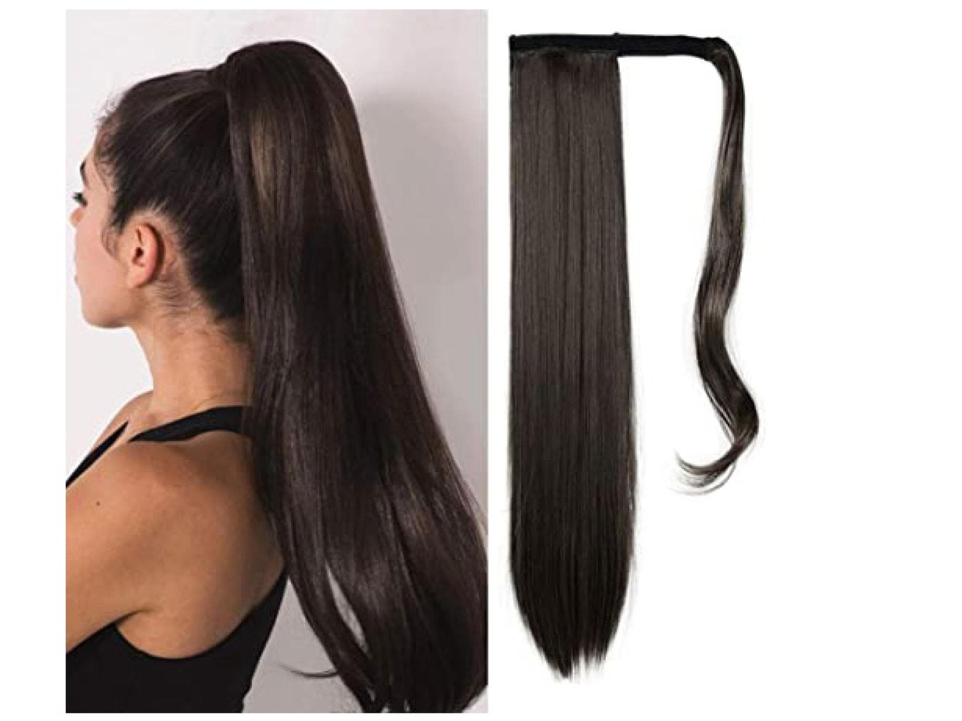 Clip-in Ponytail braune Haare