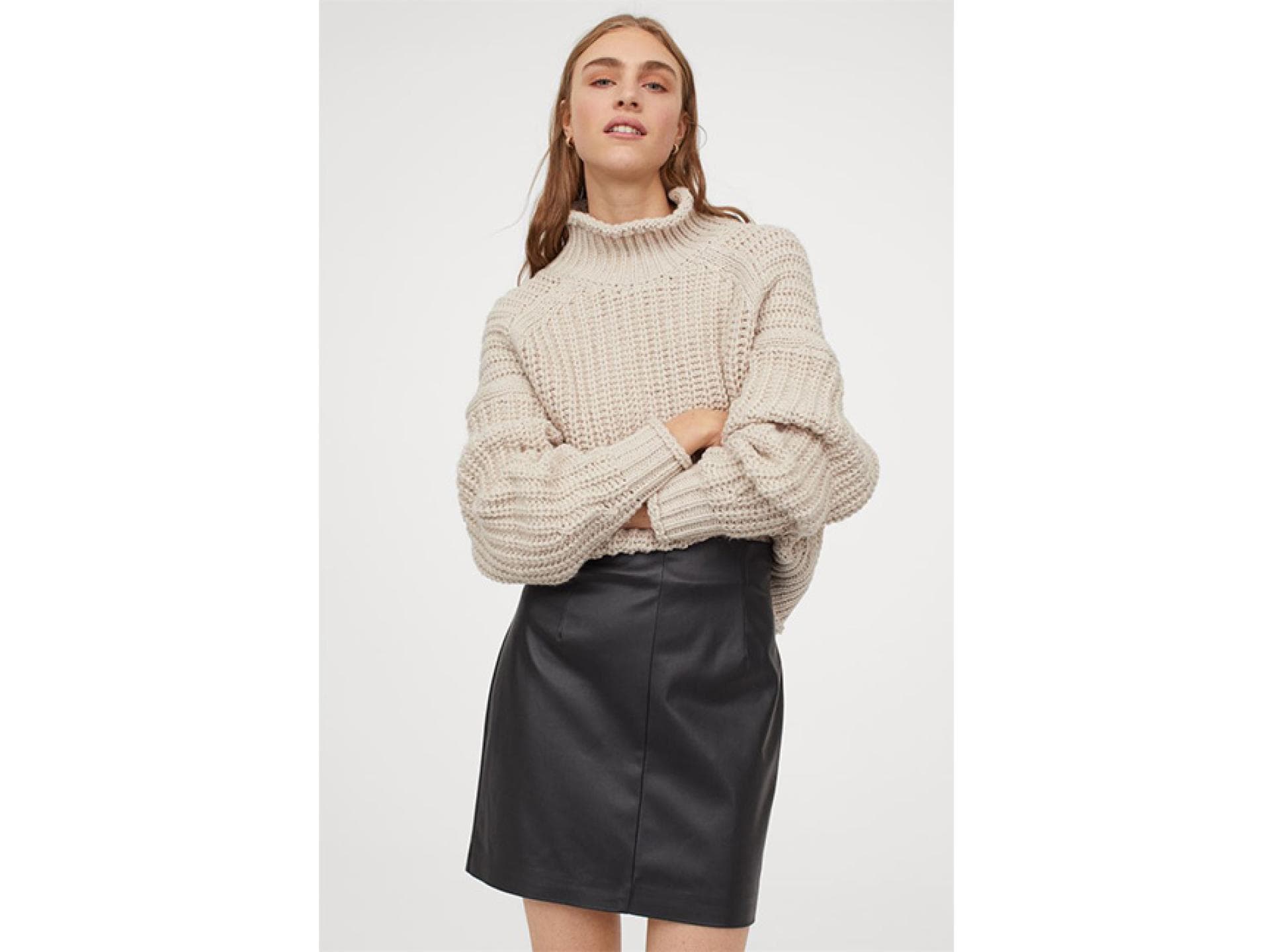 Lederrock H&M