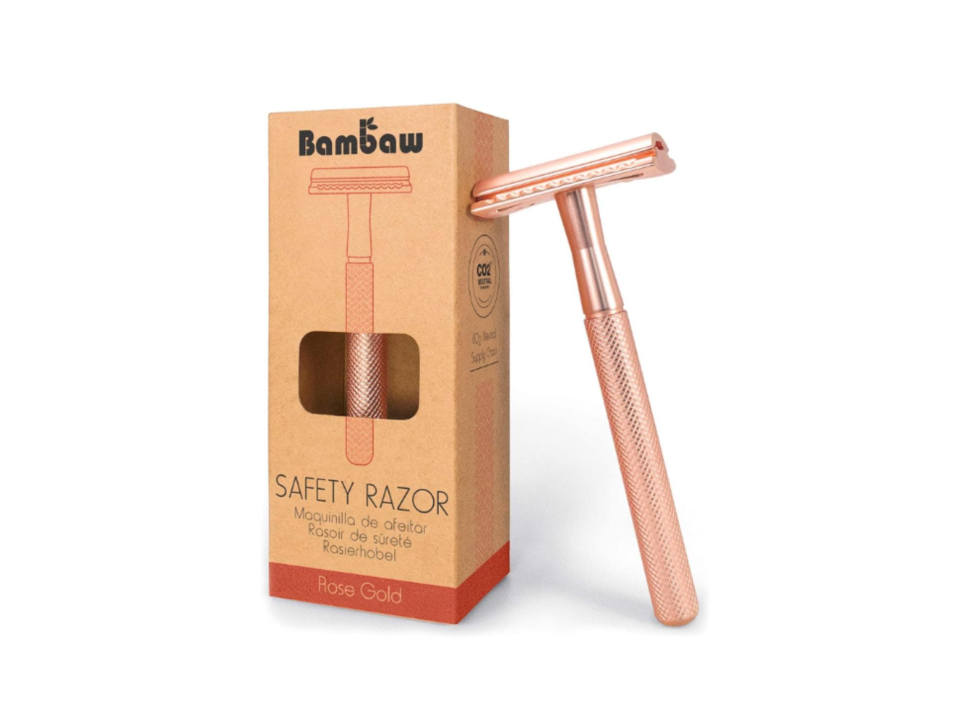 Rasierhobel in Roségold von Bambaw