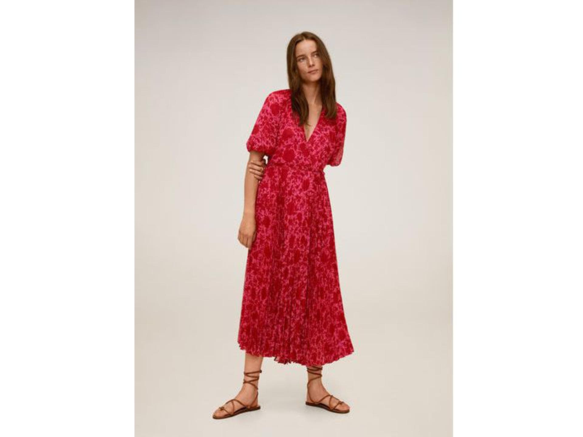 Sommerkleid Mango rosa rot 