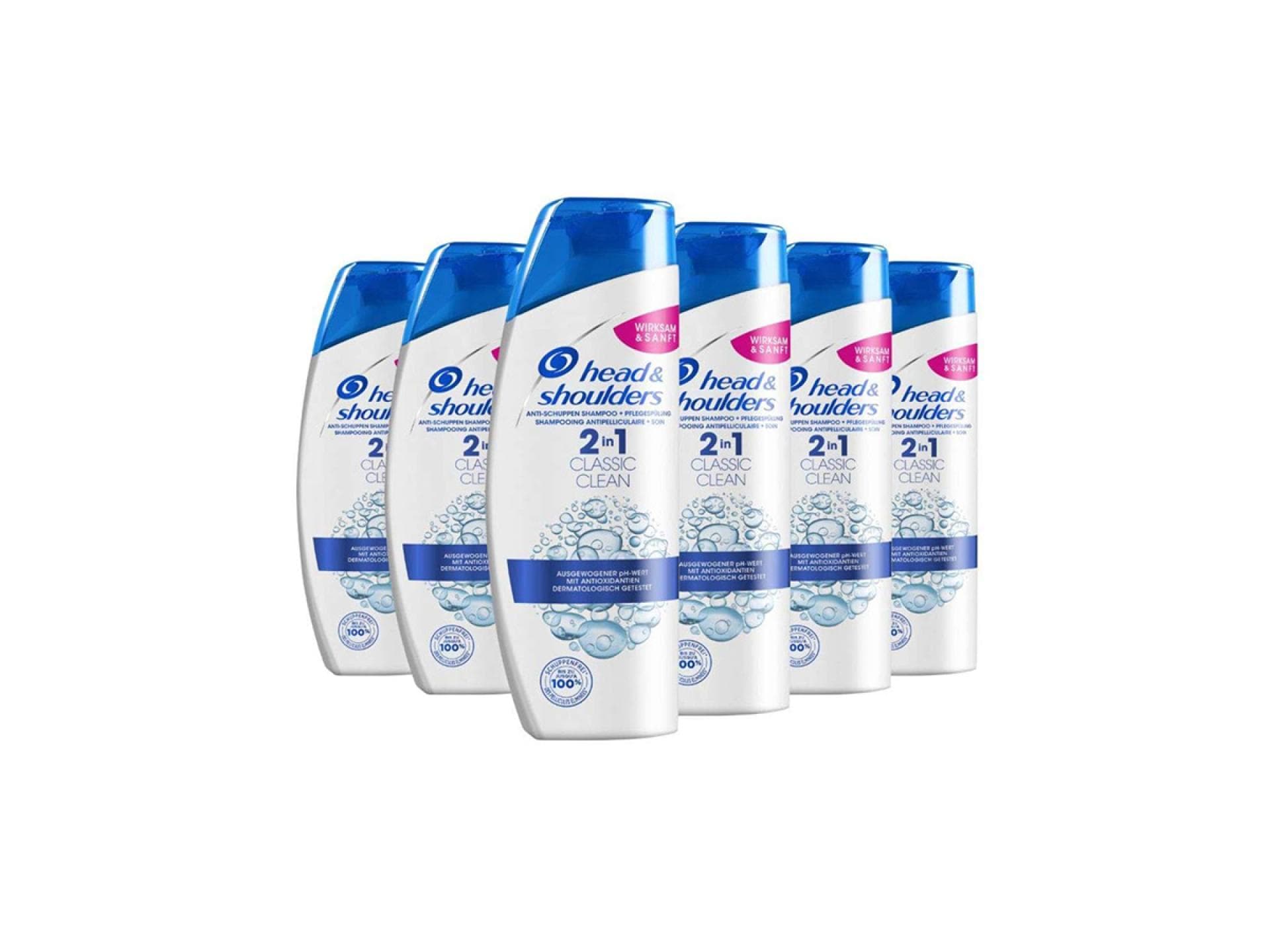 Head & Shoulders Classic Clean 2-in-1 Anti-Schuppen Shampoo, 6er Pack