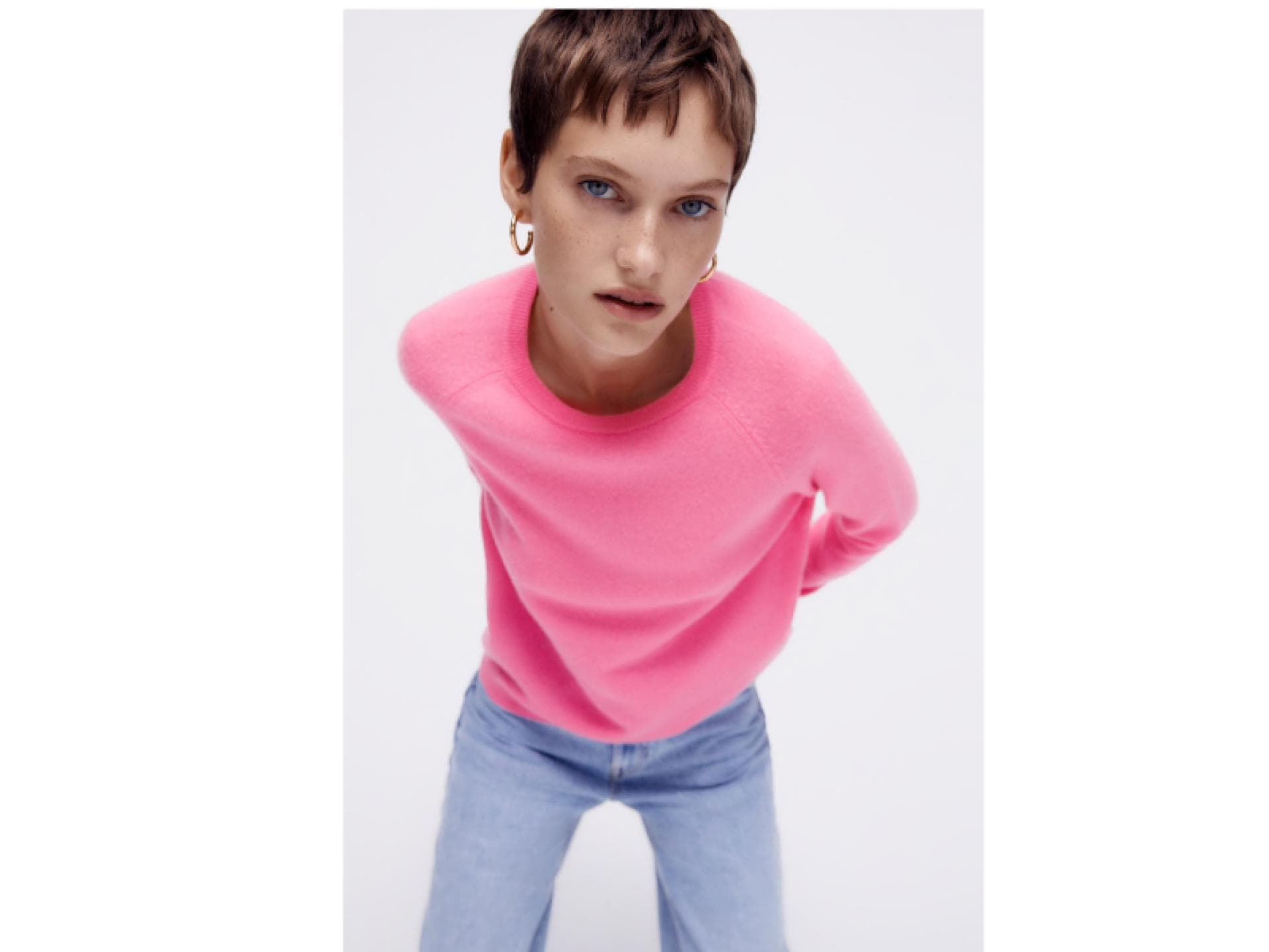Wollpullover ZARA rosa