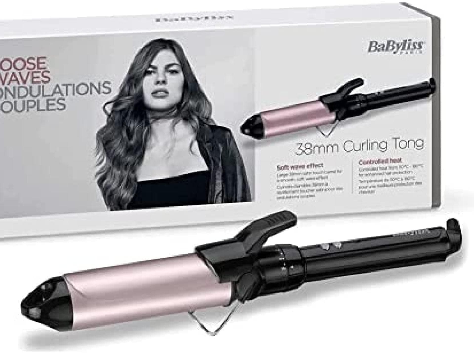 Babyliss Lockenstab 38mm mit Klemme für große Locken