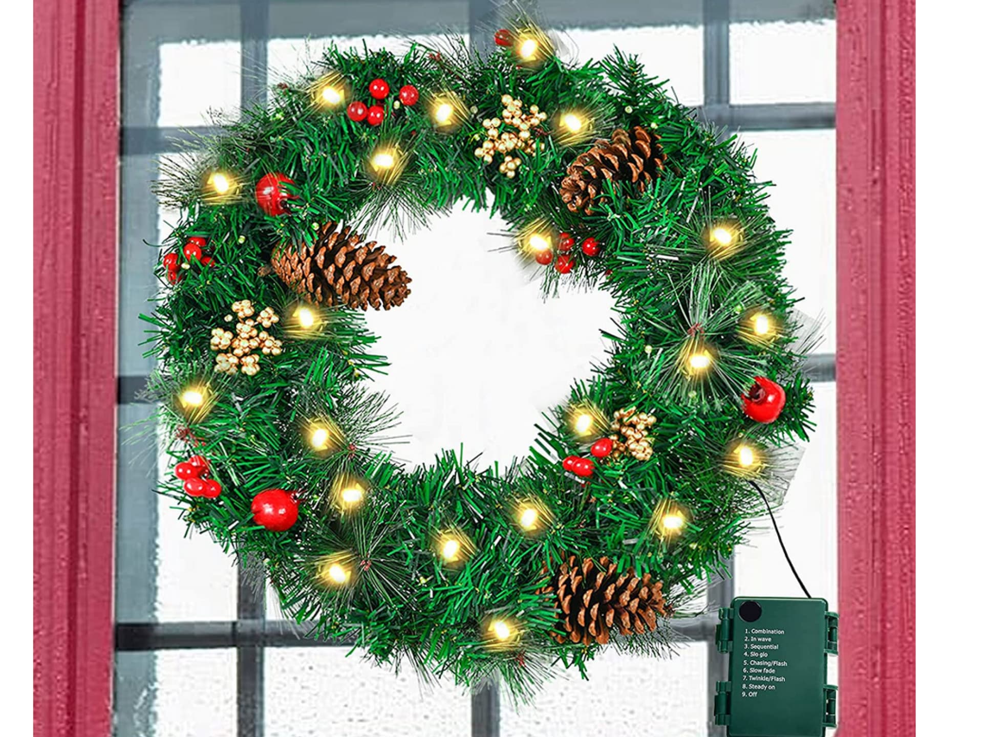Weihnachtskranz Tür