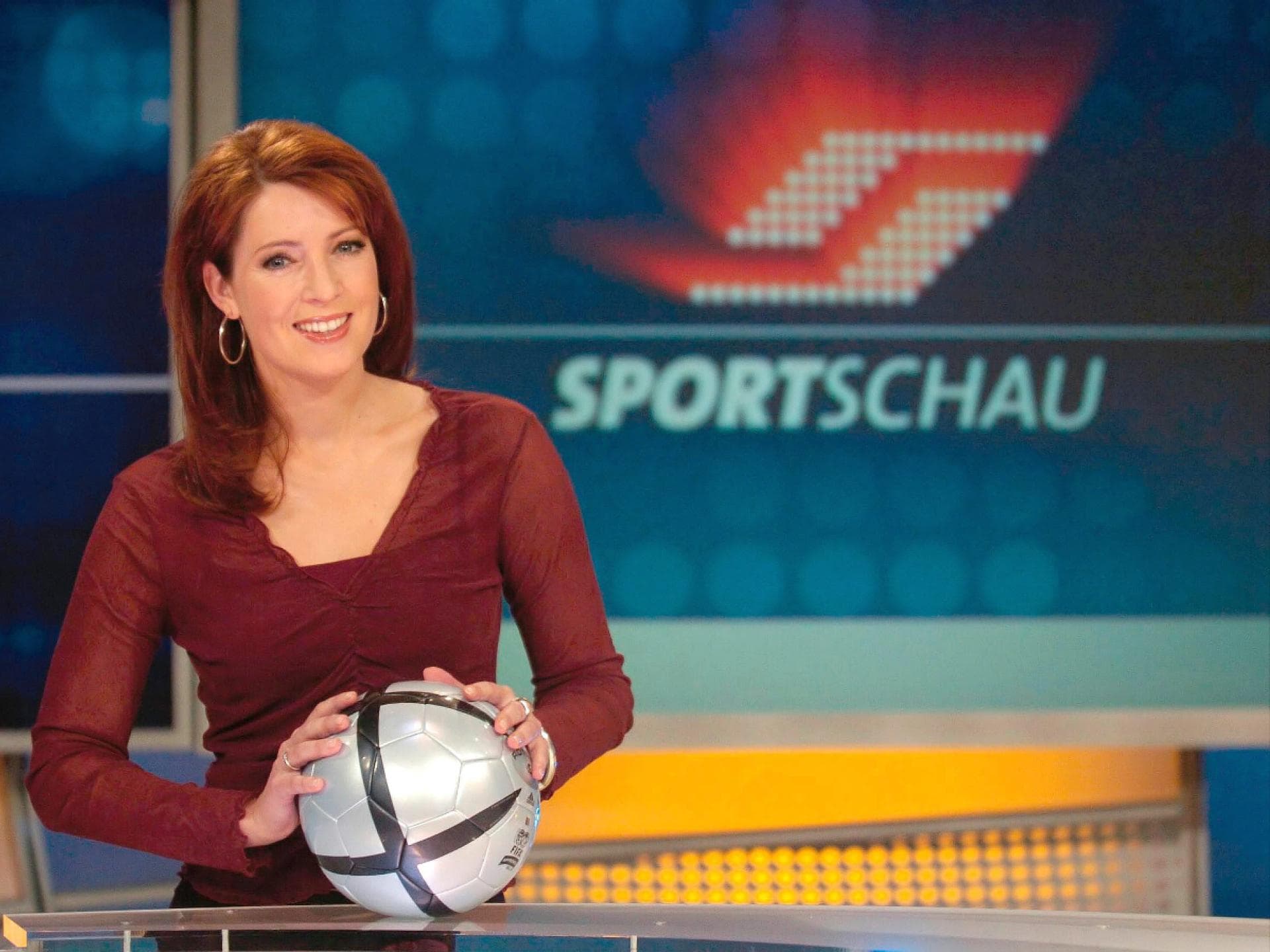 Monica Lierhaus bei der Sportschau