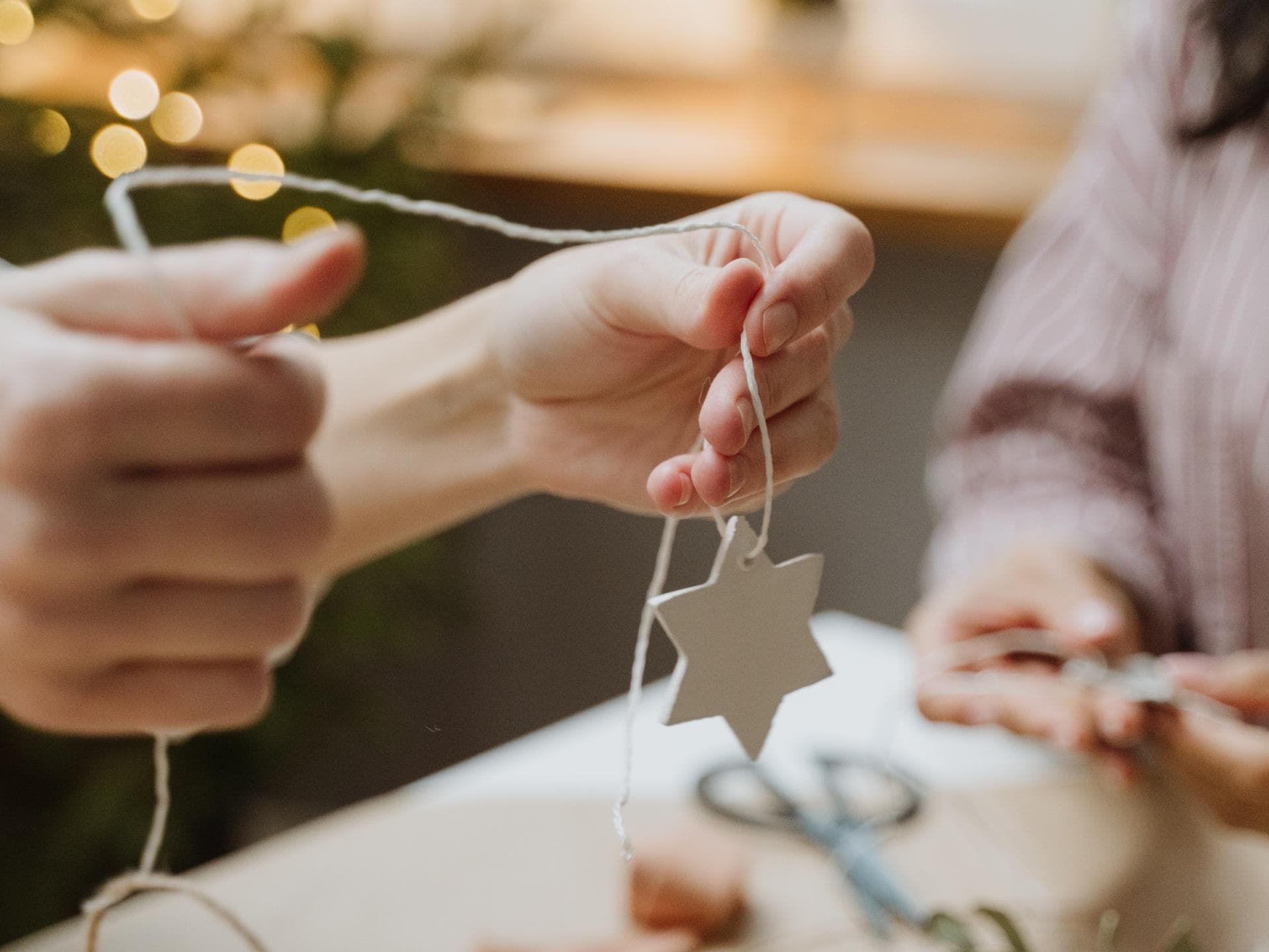 Girlande basteln Weihnachtsdeko