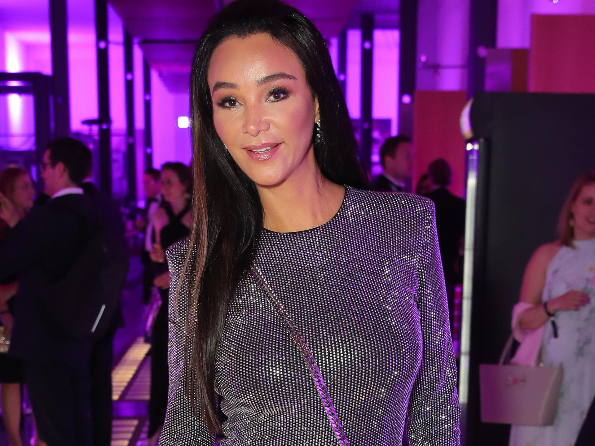 Verona Pooth silber Kleid 