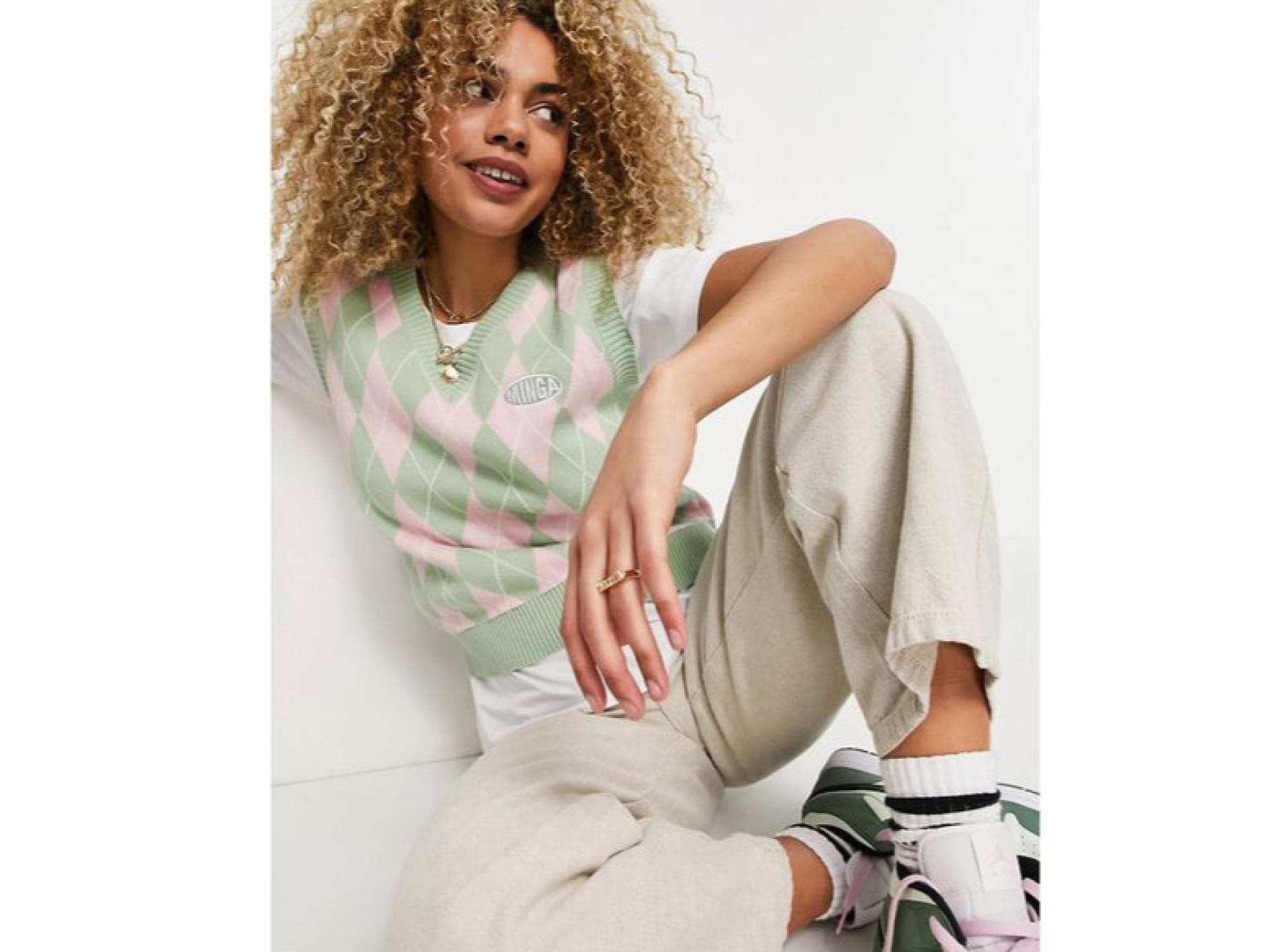 Argyle ASOS Pullunder grün