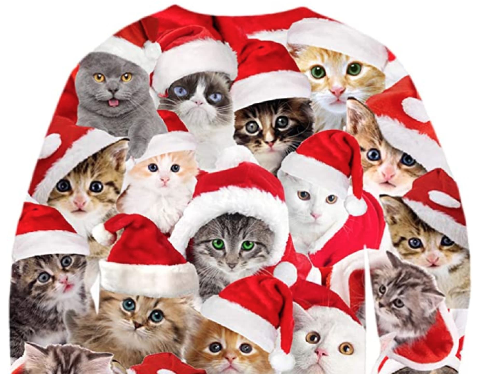 Weihnachtspullover Katzen