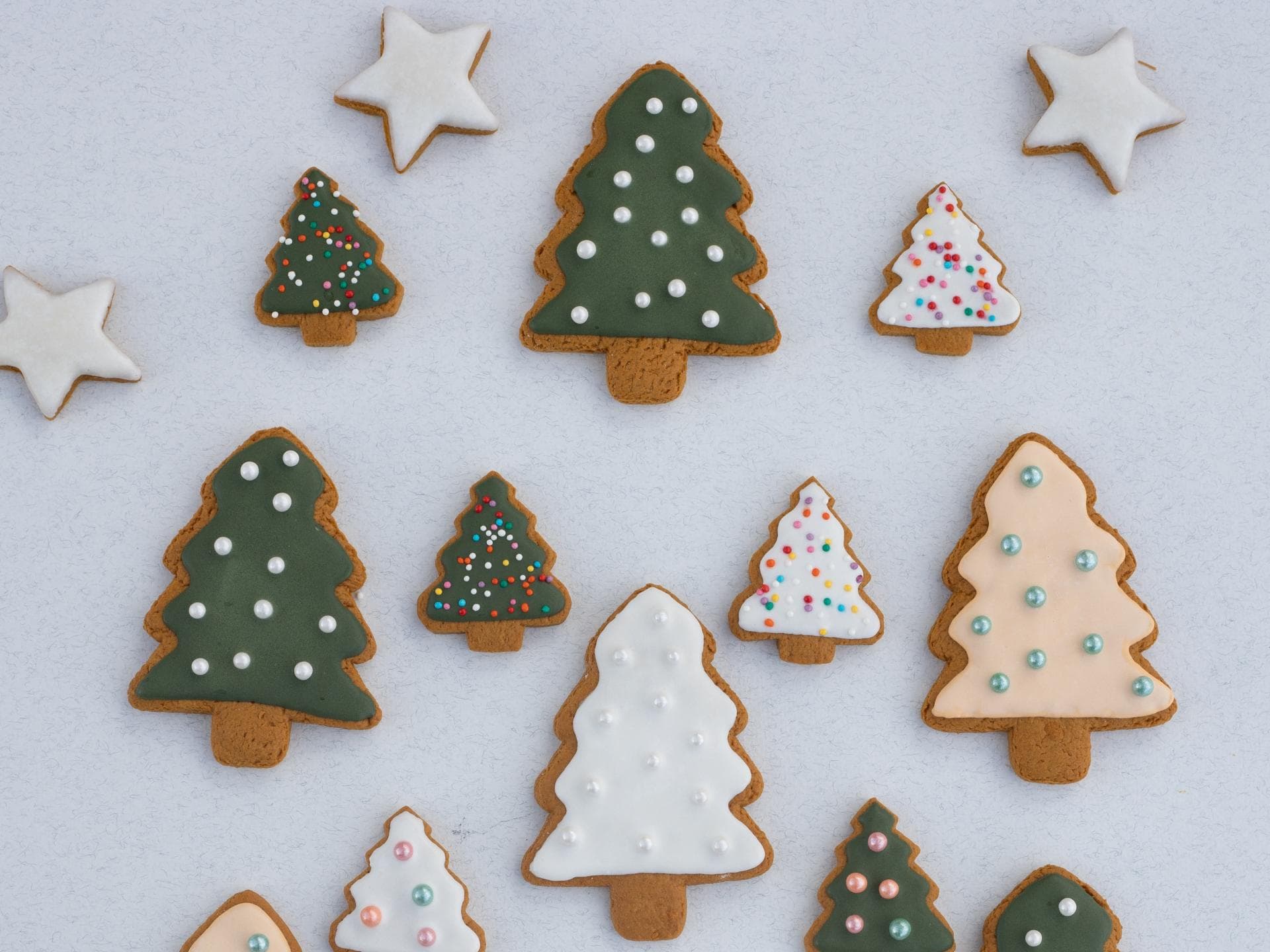 Weihnachten Plätzchen Tannenbäume
