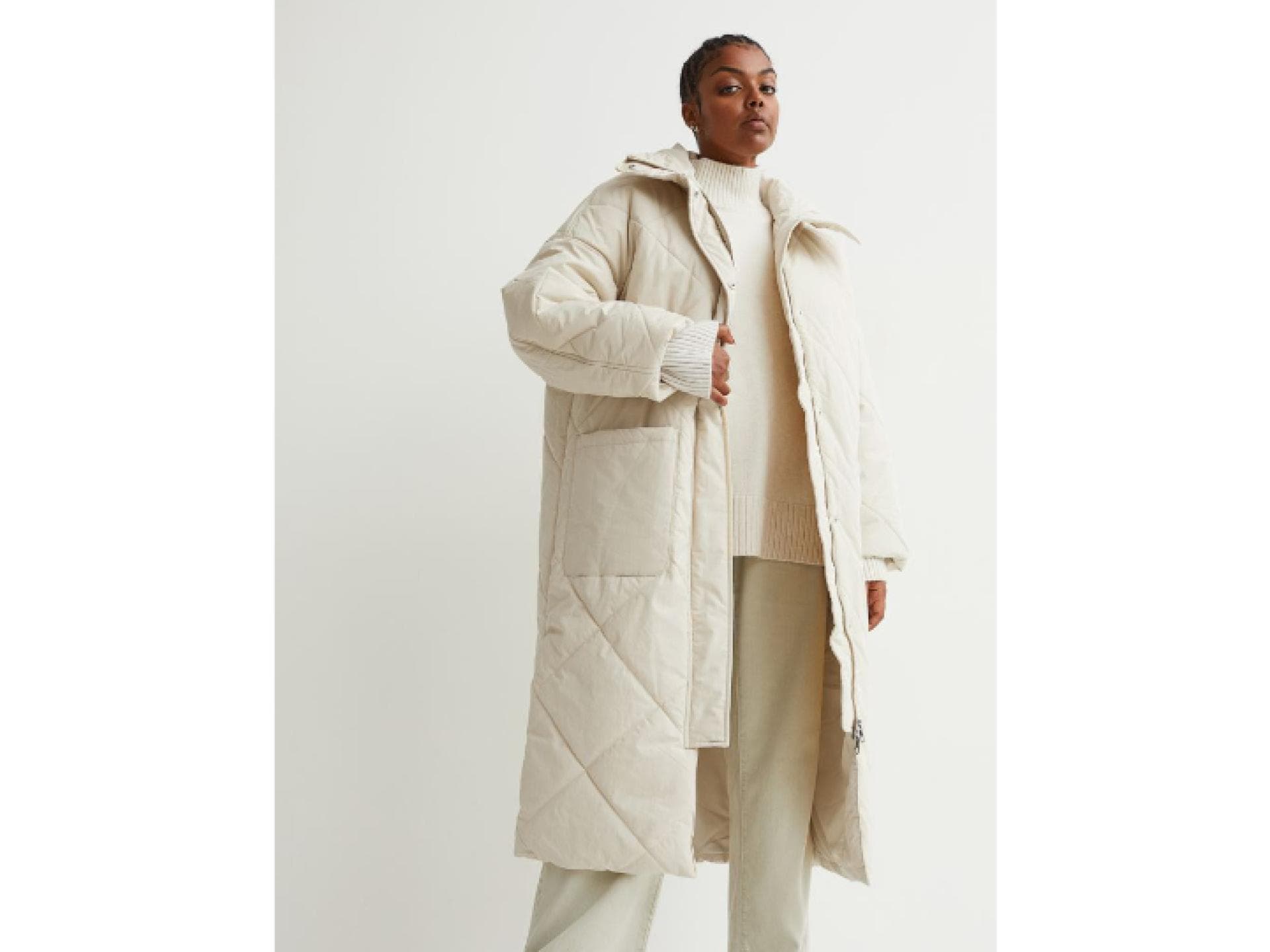 H&M Steppmantel beige