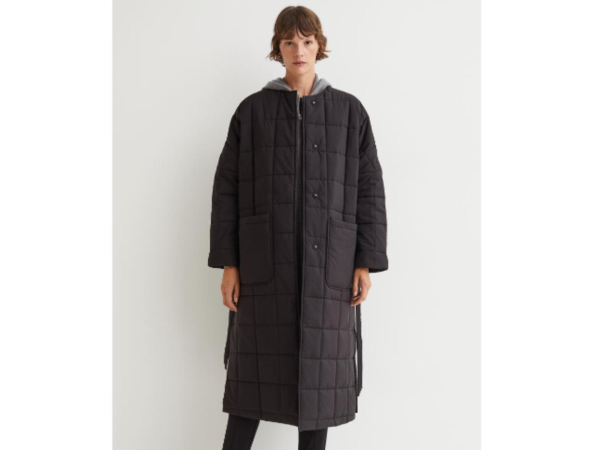 H&M Steppmantel Bindegürtel