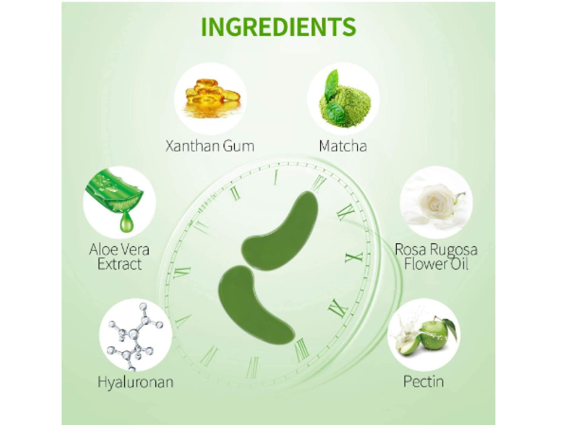 Augenpads mit Matcha Ingredients